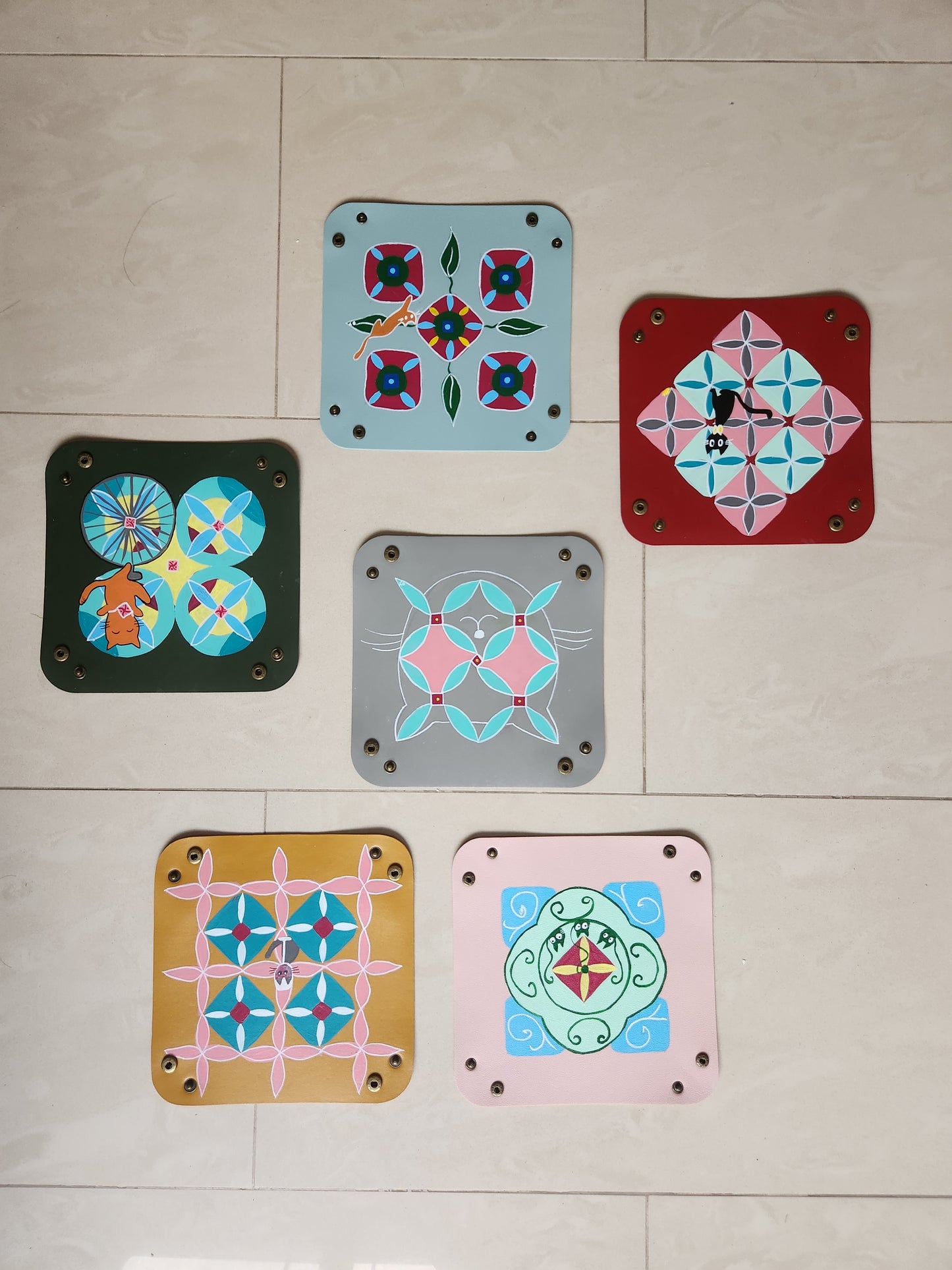 Anak Peranakan Tile Black Cat Trinket Tray