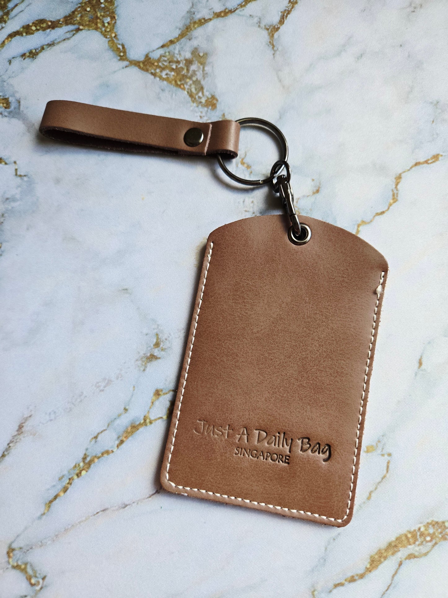 Anak Cat Peranakan Tile Brown Lanyard Card Holder