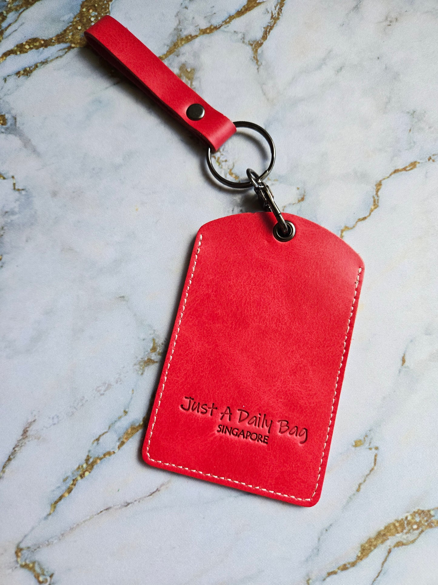 Anak Cat Peranakan Tile Red Lanyard Card Holder