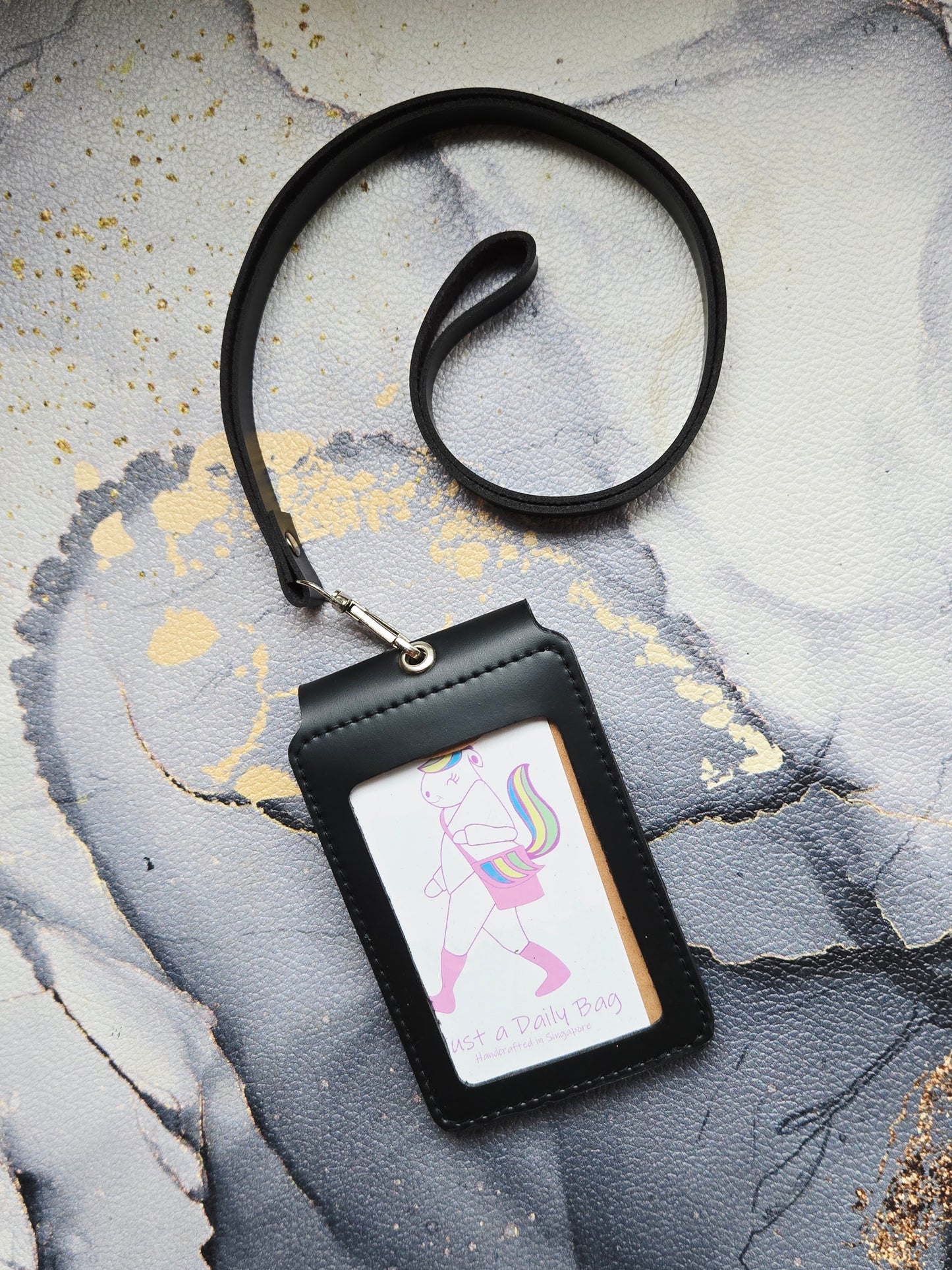 Tarot Cat black Lanyard Card Holder