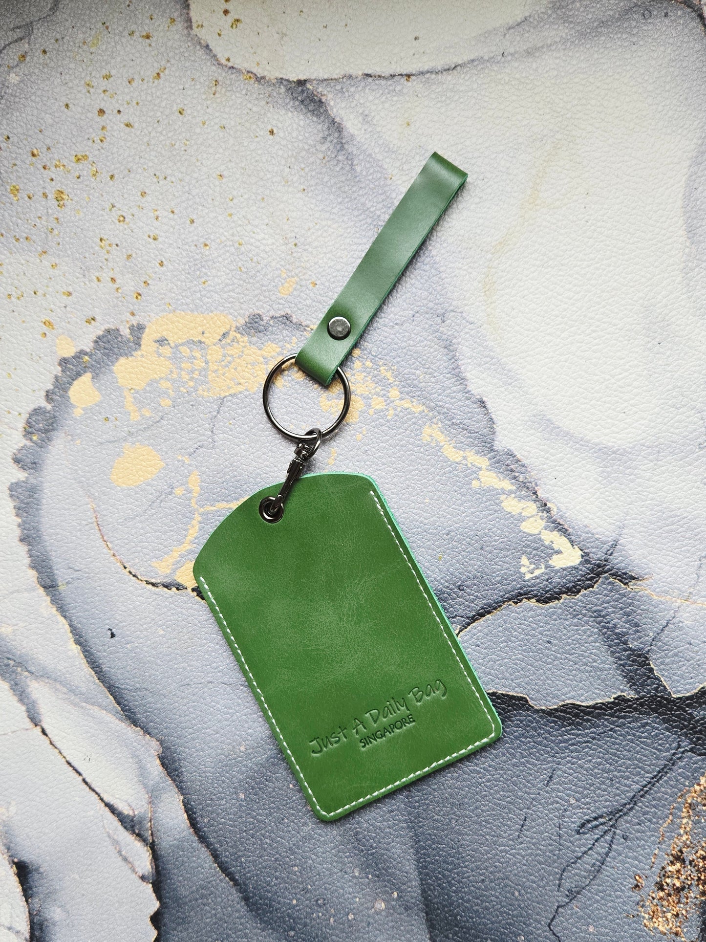 Tarot Cat Green Lanyard Card Holder