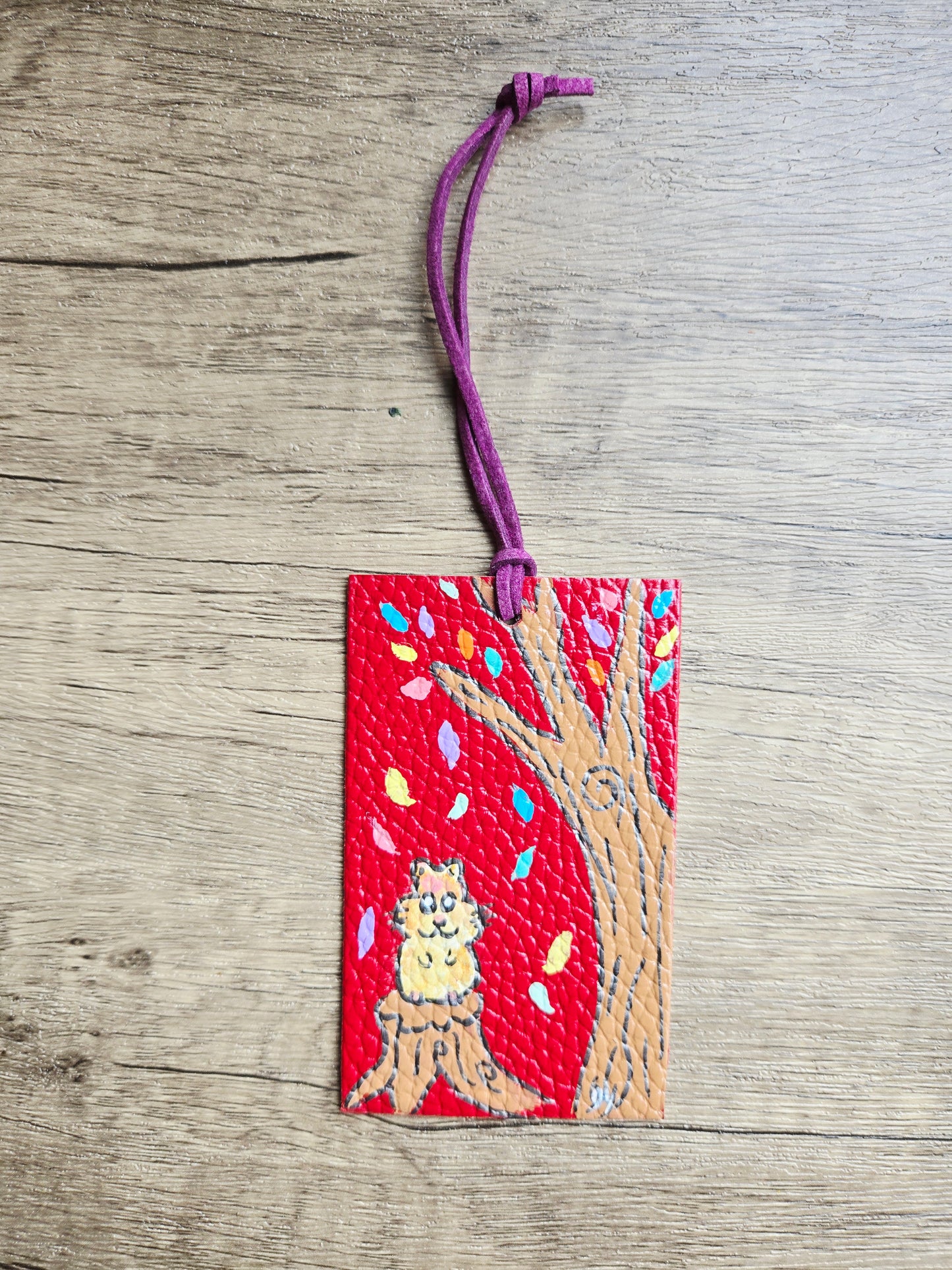 Into the Woods Hamster Leather Bookmark