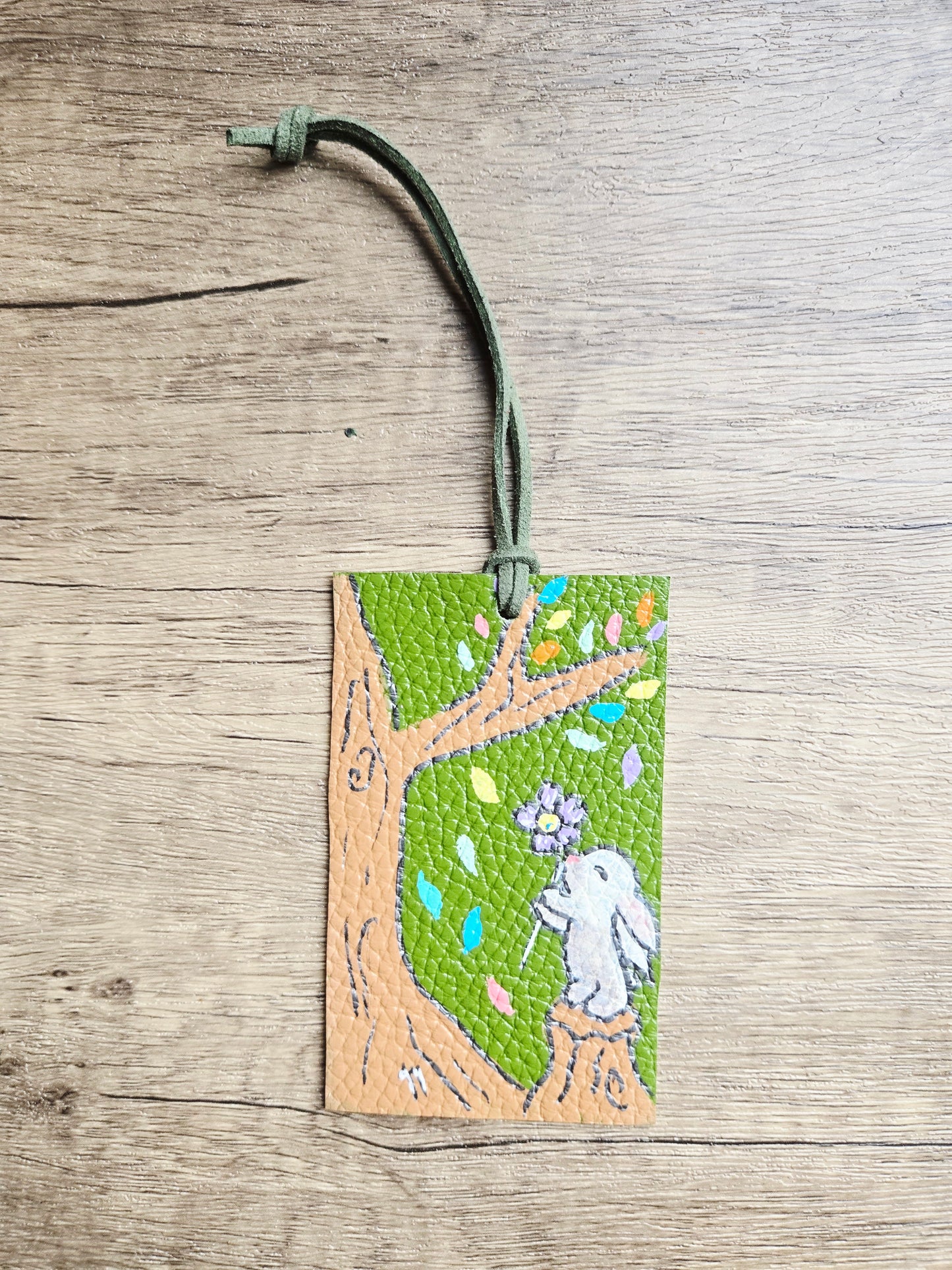 Into the Woods Rabbit Leather Bookmark