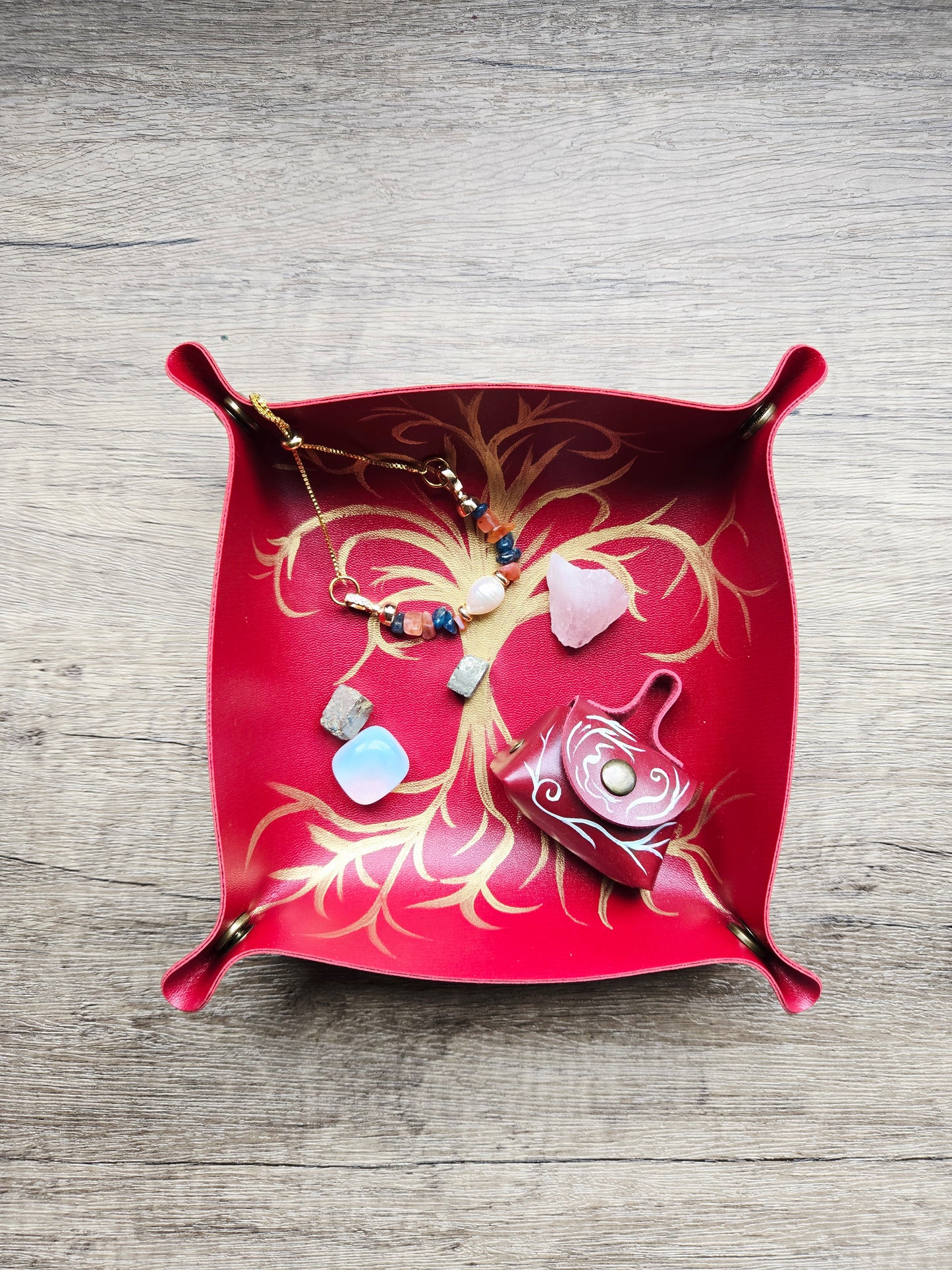 L'Arbor Aureum- Red Trinket Tray
