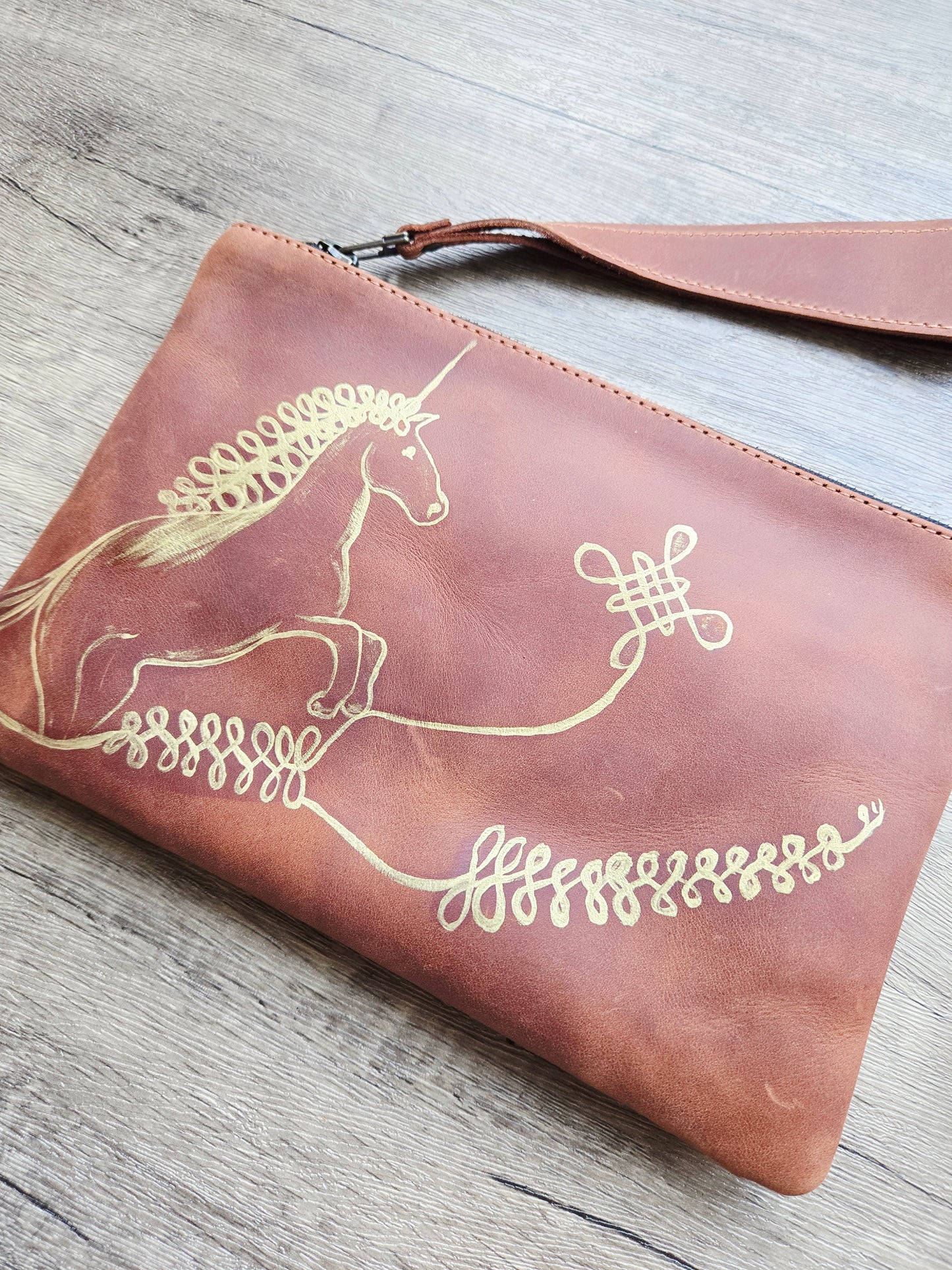 Gallop into Wealth (马上发财) - Golden Horse Wristlet Pouch