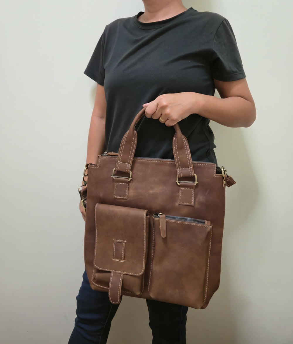 Handmade Leather Tote Bag