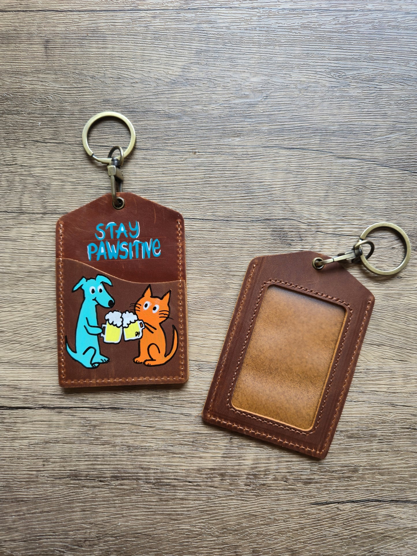 Tipsy Tails - Stay Pawsitive Lanyard Card Holder