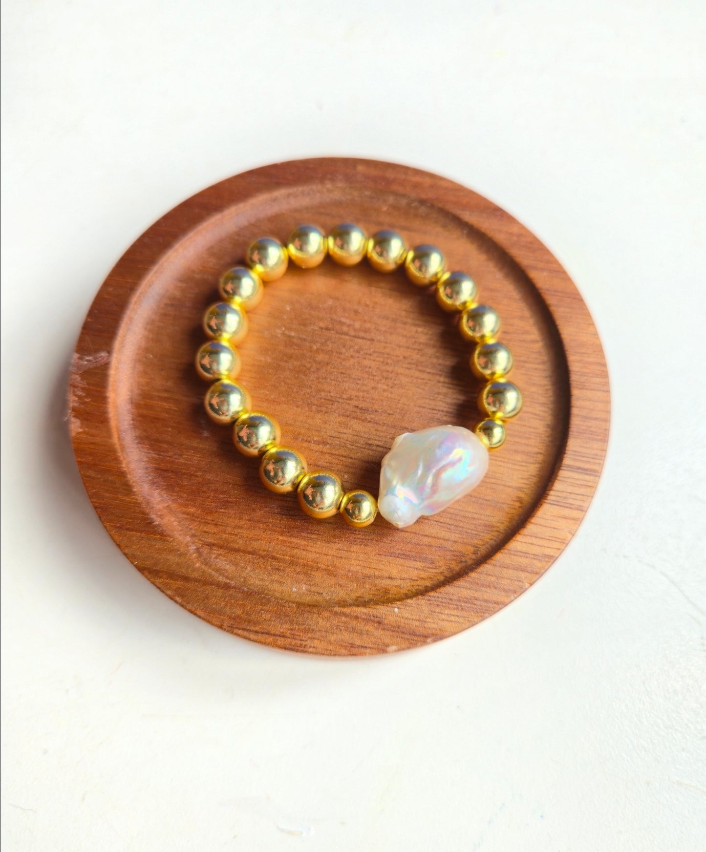 Strength Bracelet- Single Baroque Pearl