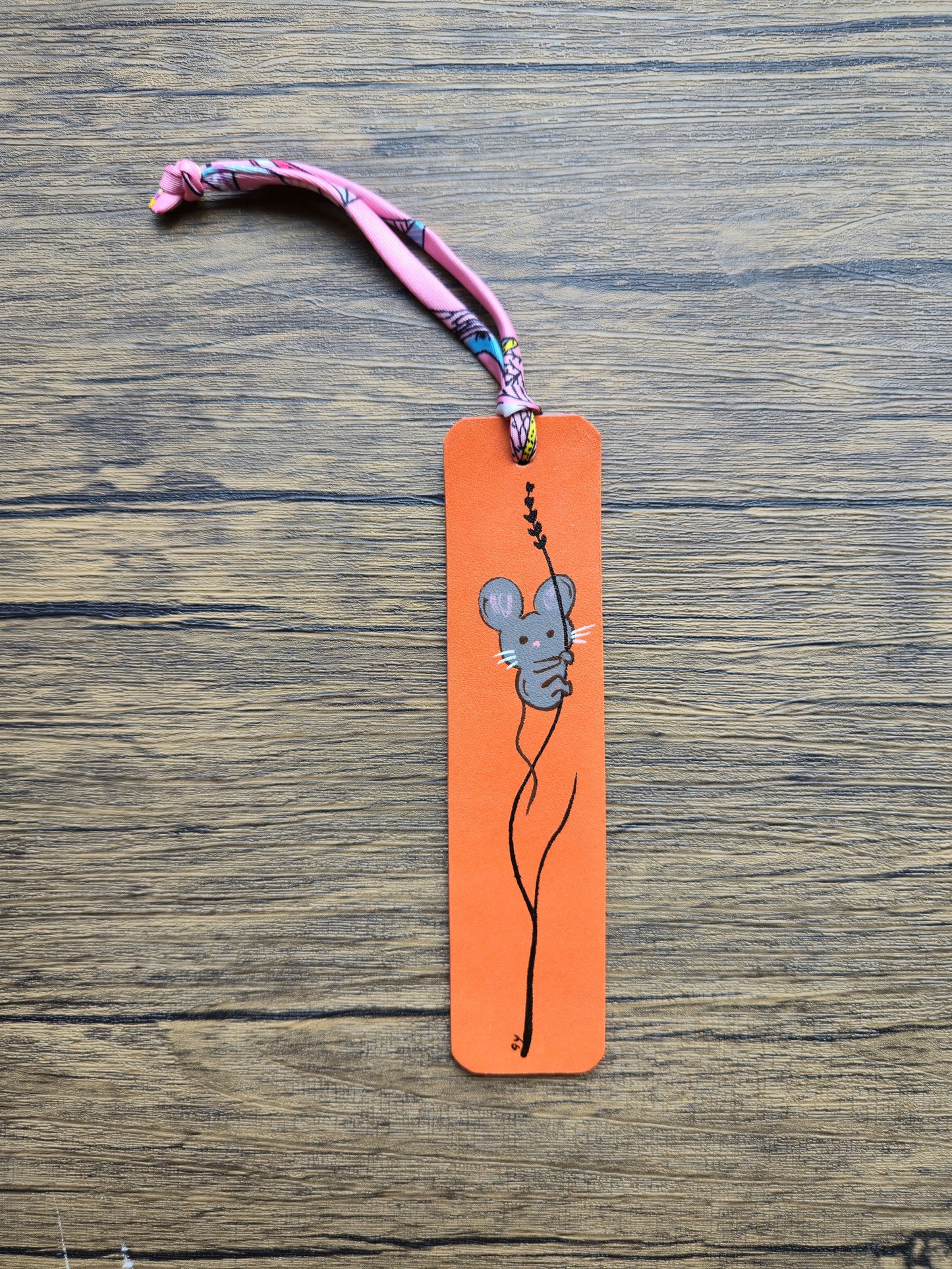 Between the pages Leather Bookmark