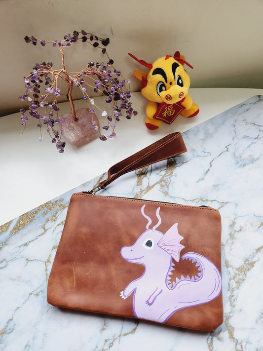 Painted dragon pouch
