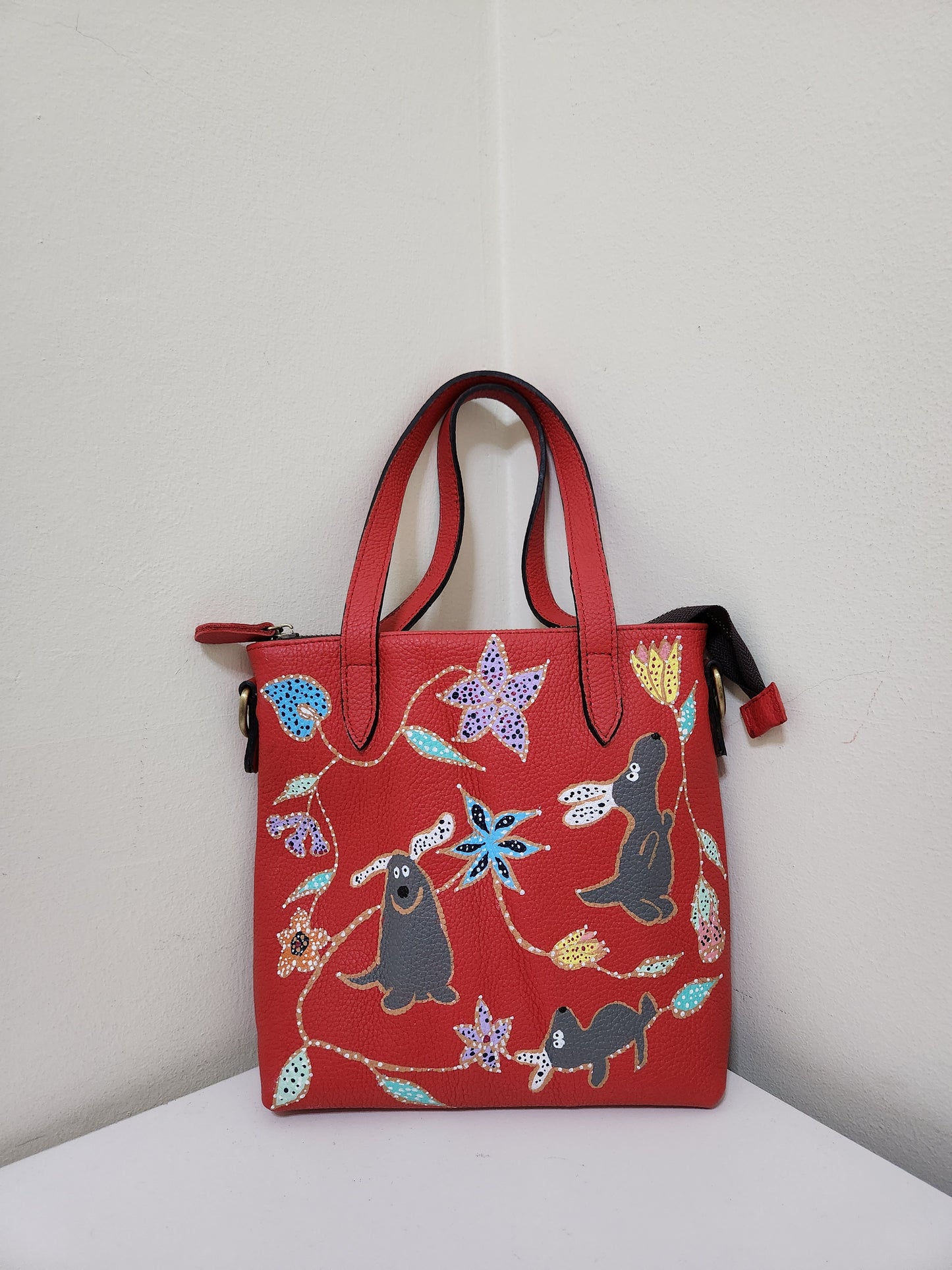 Canis lupus familiaris singaporensis Dog Batik Tote Bag