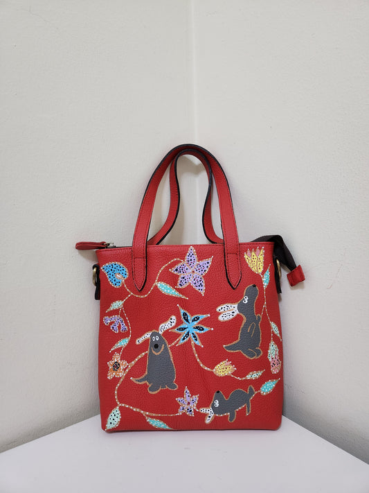 Canis lupus familiaris singaporensis Dog Batik Tote Bag