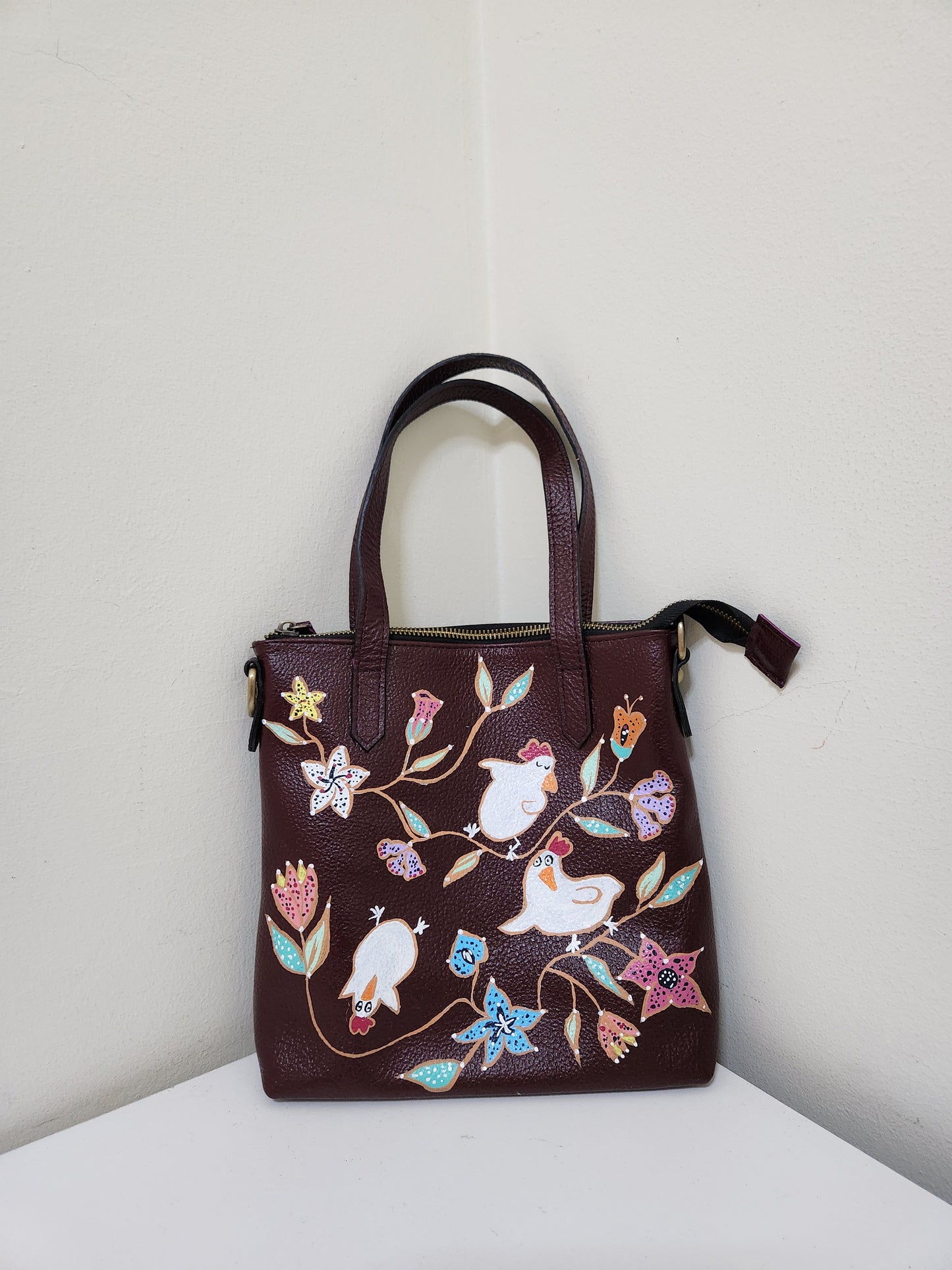 Gallus gallus Chicken Batik Tote Bag