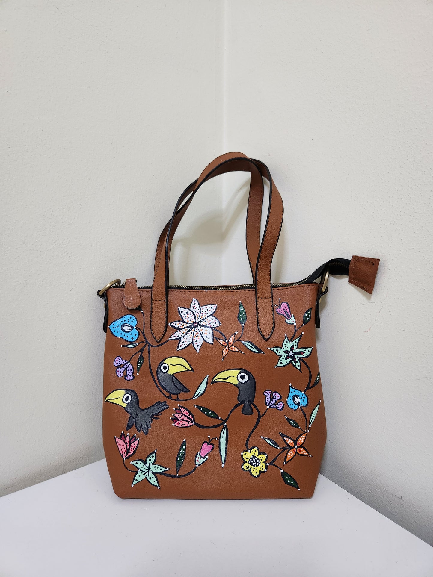 Anthracoceros albirostris Oriental Pied Hornbill Batik Tote Bag