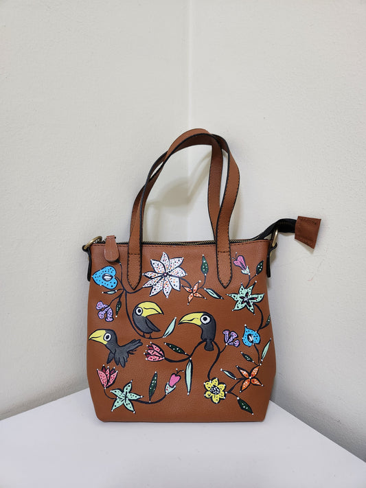 Anthracoceros albirostris Oriental Pied Hornbill Batik Tote Bag