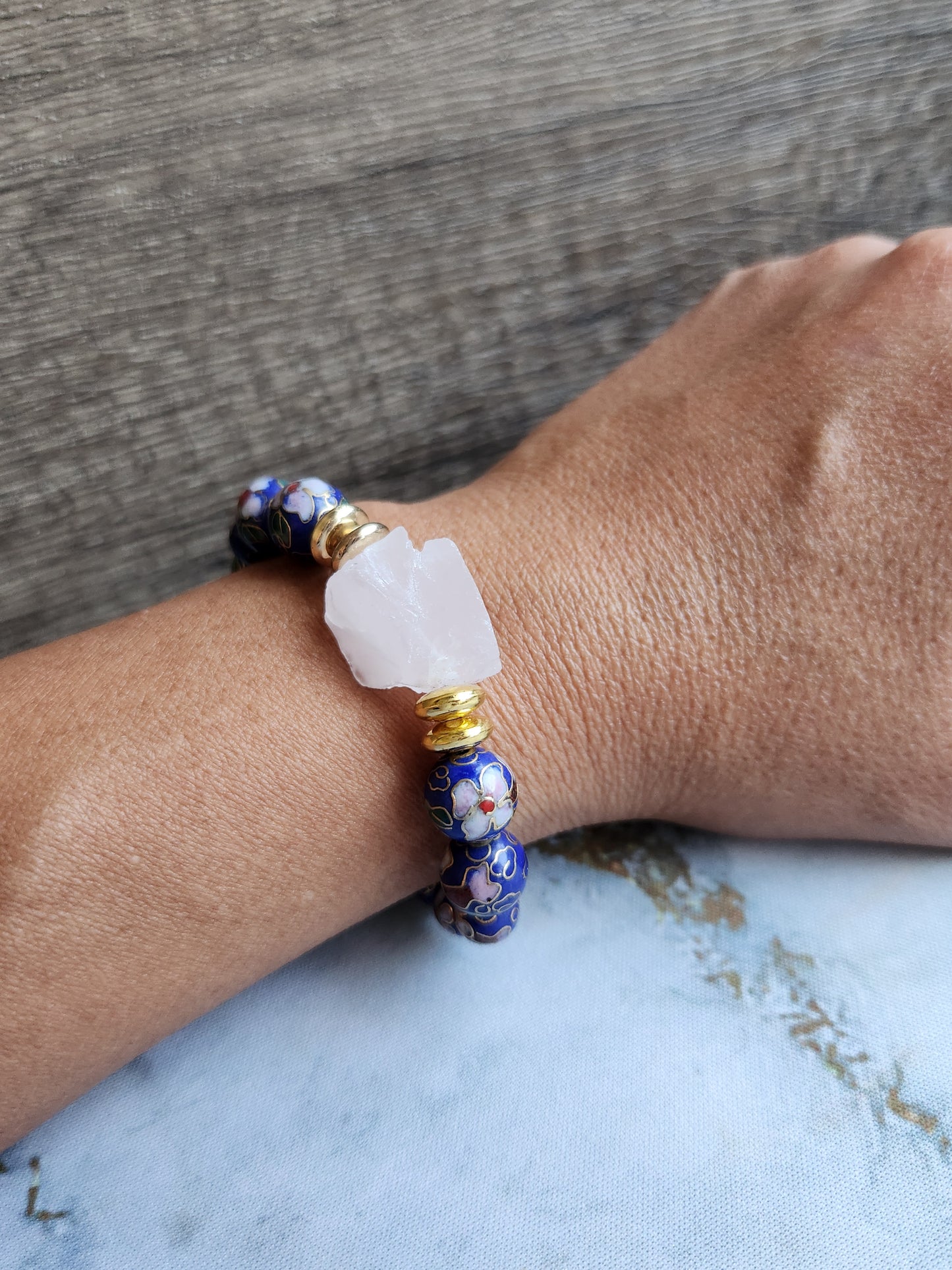 Anak Rose Quartz Peranakan Bracelet
