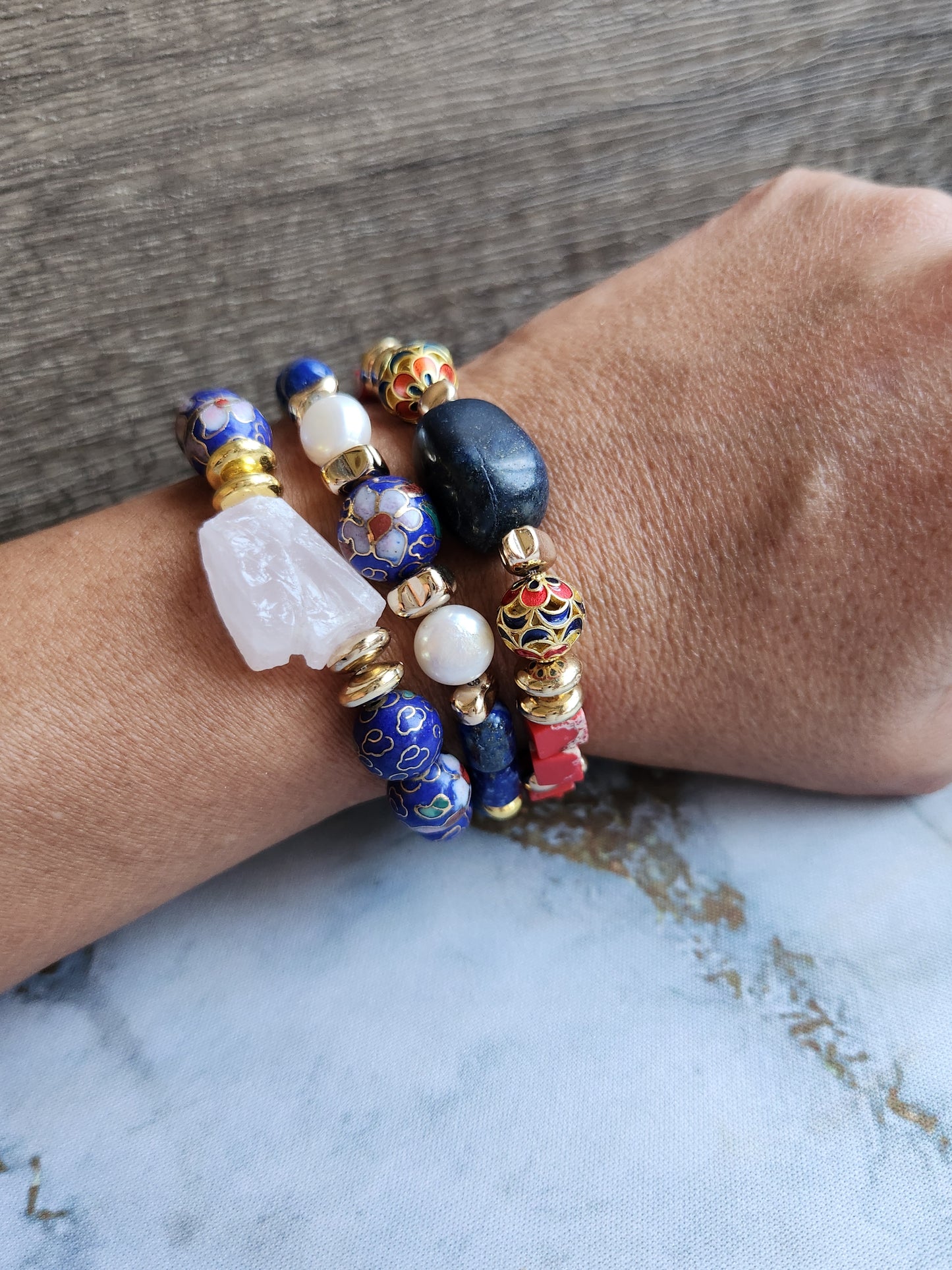Anak Rose Quartz Peranakan Bracelet