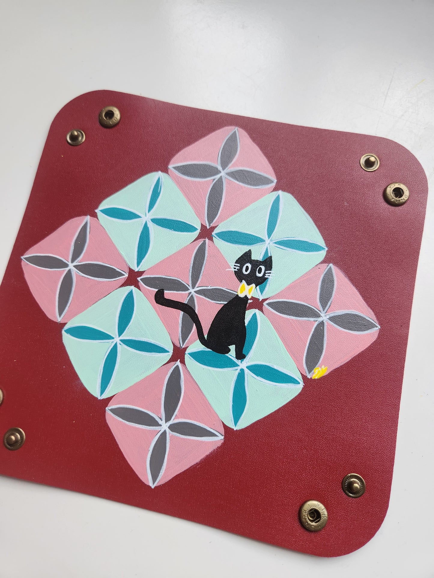 Anak Peranakan Tile Black Cat Trinket Tray