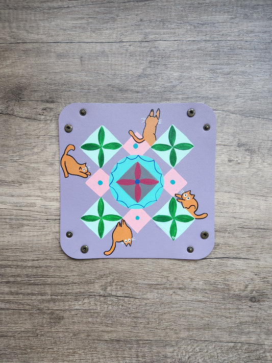 Anak Peranakan Tile 4 Cats Trinket Tray