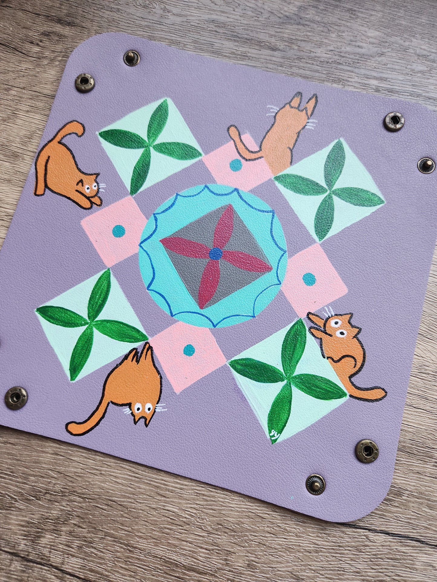 Anak Peranakan Tile 4 Cats Trinket Tray