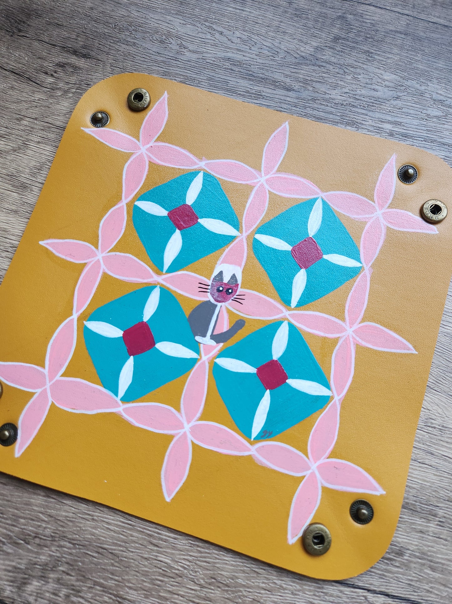Anak Peranakan Tile Cat Wine Trinket Tray
