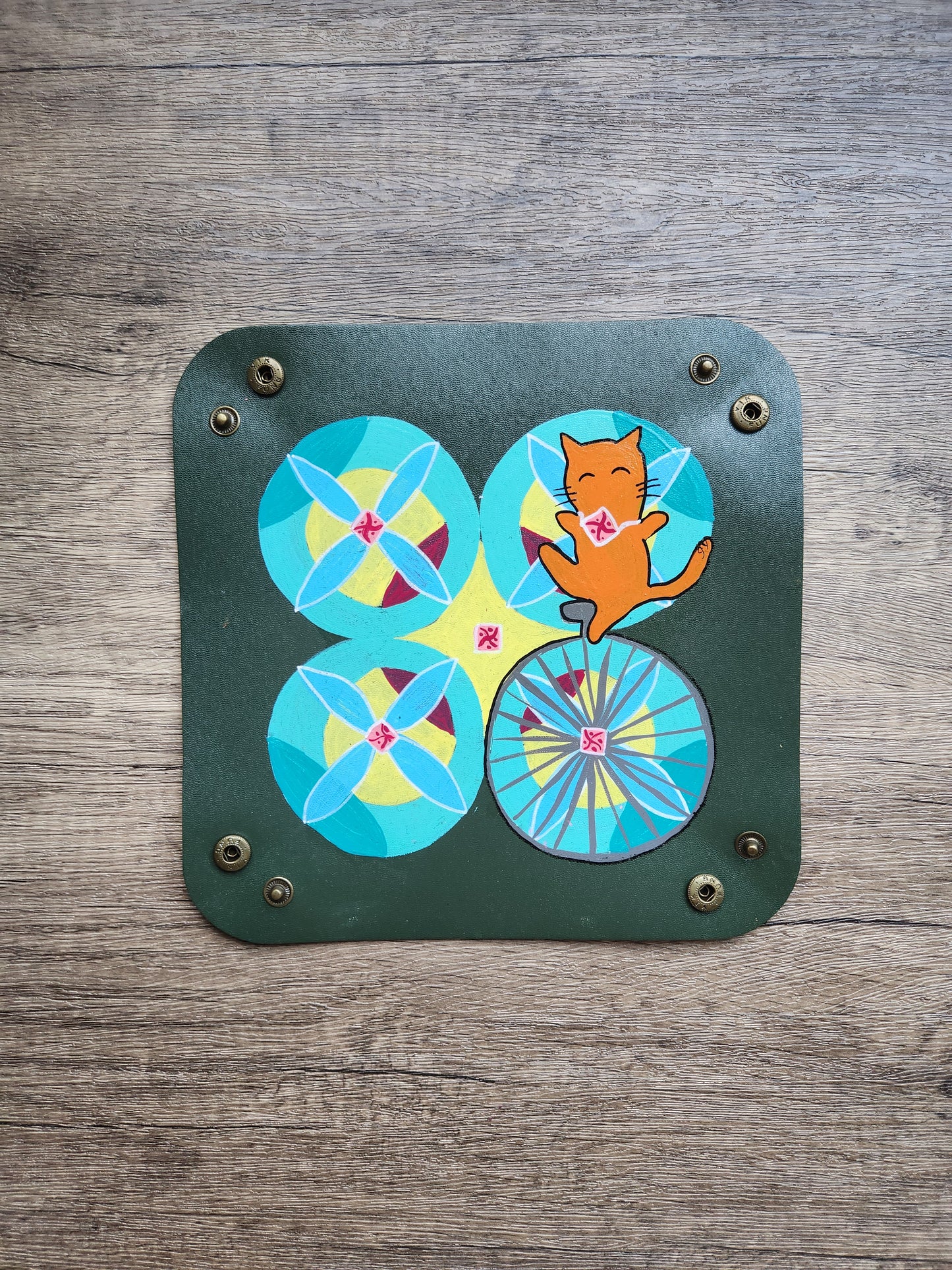 Anak Peranakan Tile Cat Unicycle Trinket Tray