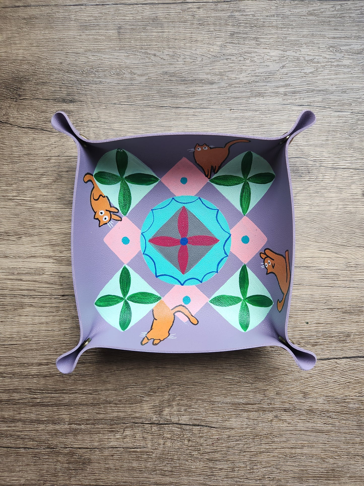 Anak Peranakan Tile 4 Cats Trinket Tray