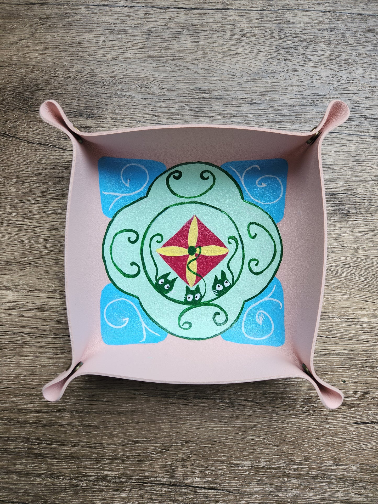 Anak Peranakan Tile 3 Cats Trinket Tray