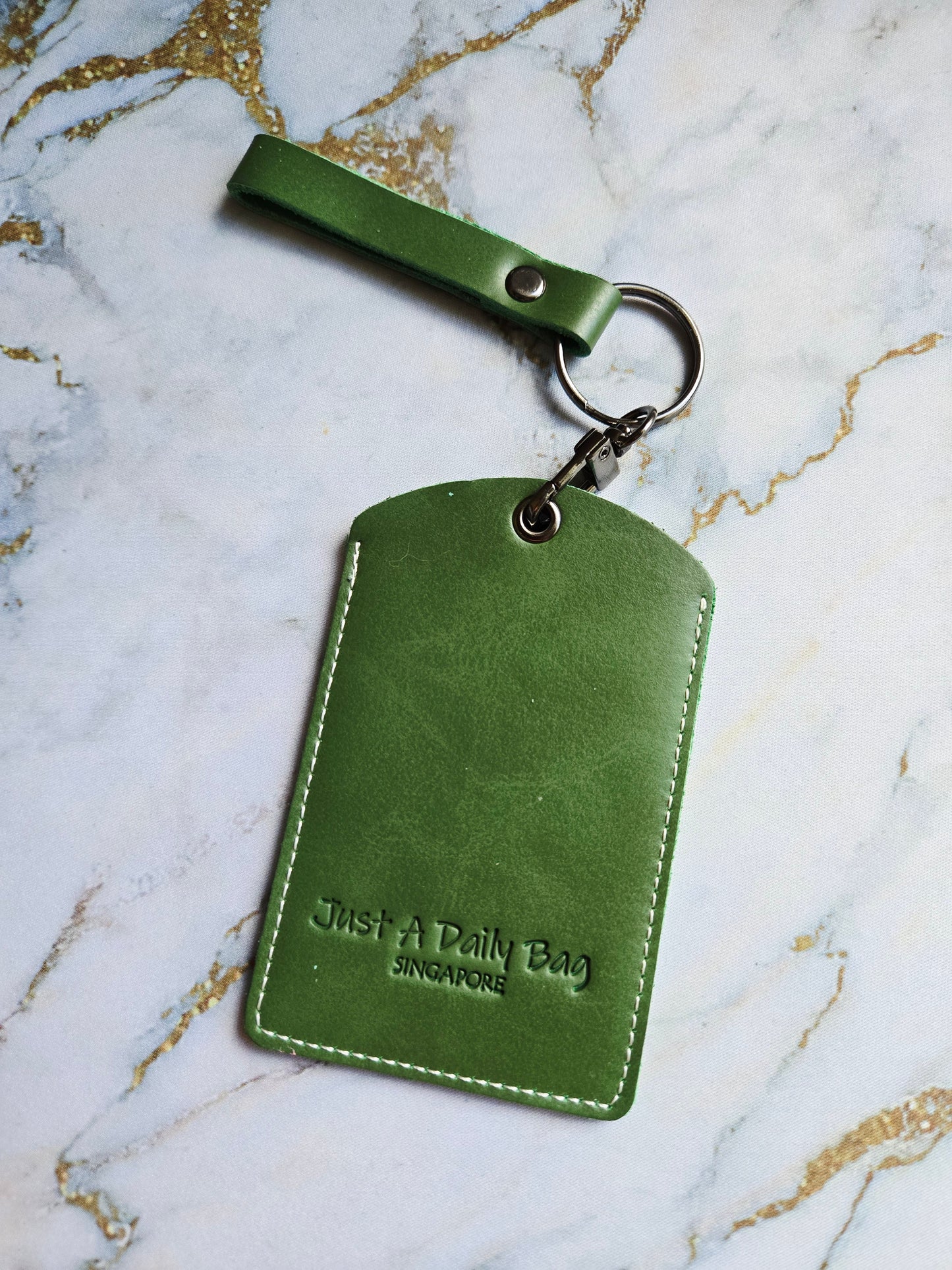 Anak Cat Peranakan Tile Green Lanyard Card Holder