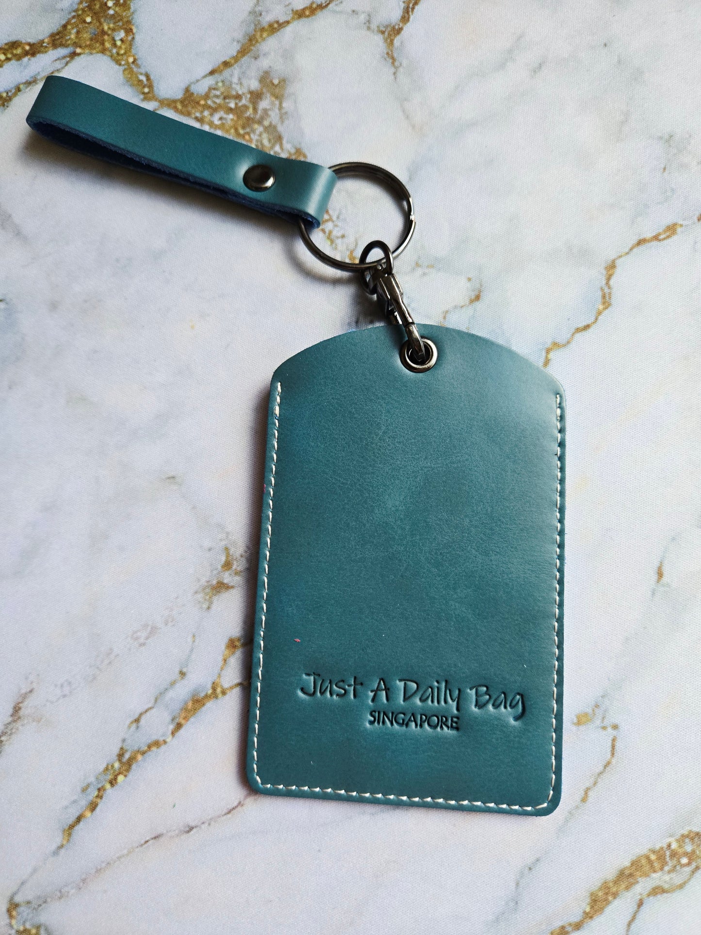 Anak Cat Peranakan Tile Blue Lanyard Card Holder