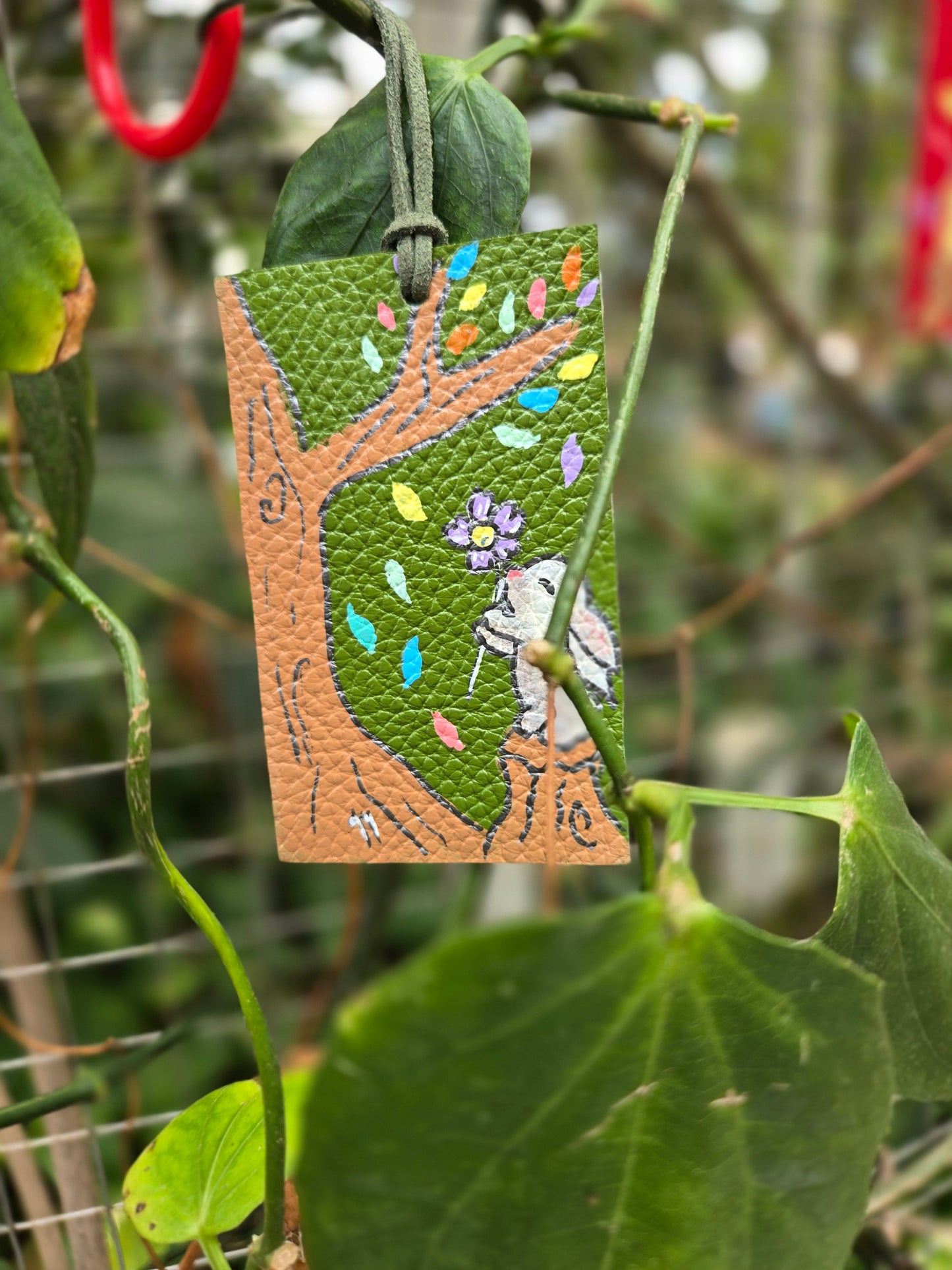 Into the Woods Rabbit Leather Bookmark