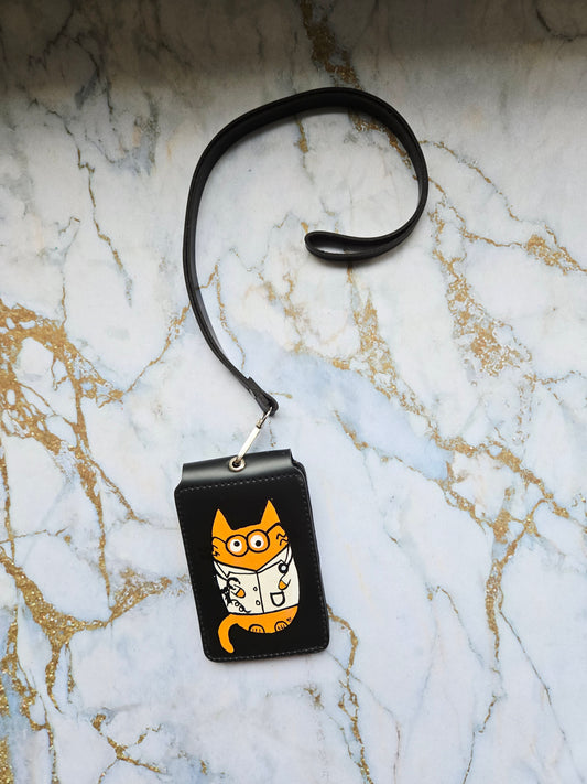Doctor Cat Lanyard Card Holder