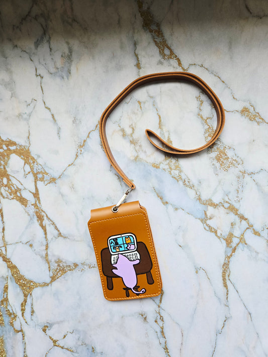 Zoomer Cat Lanyard Card Holder