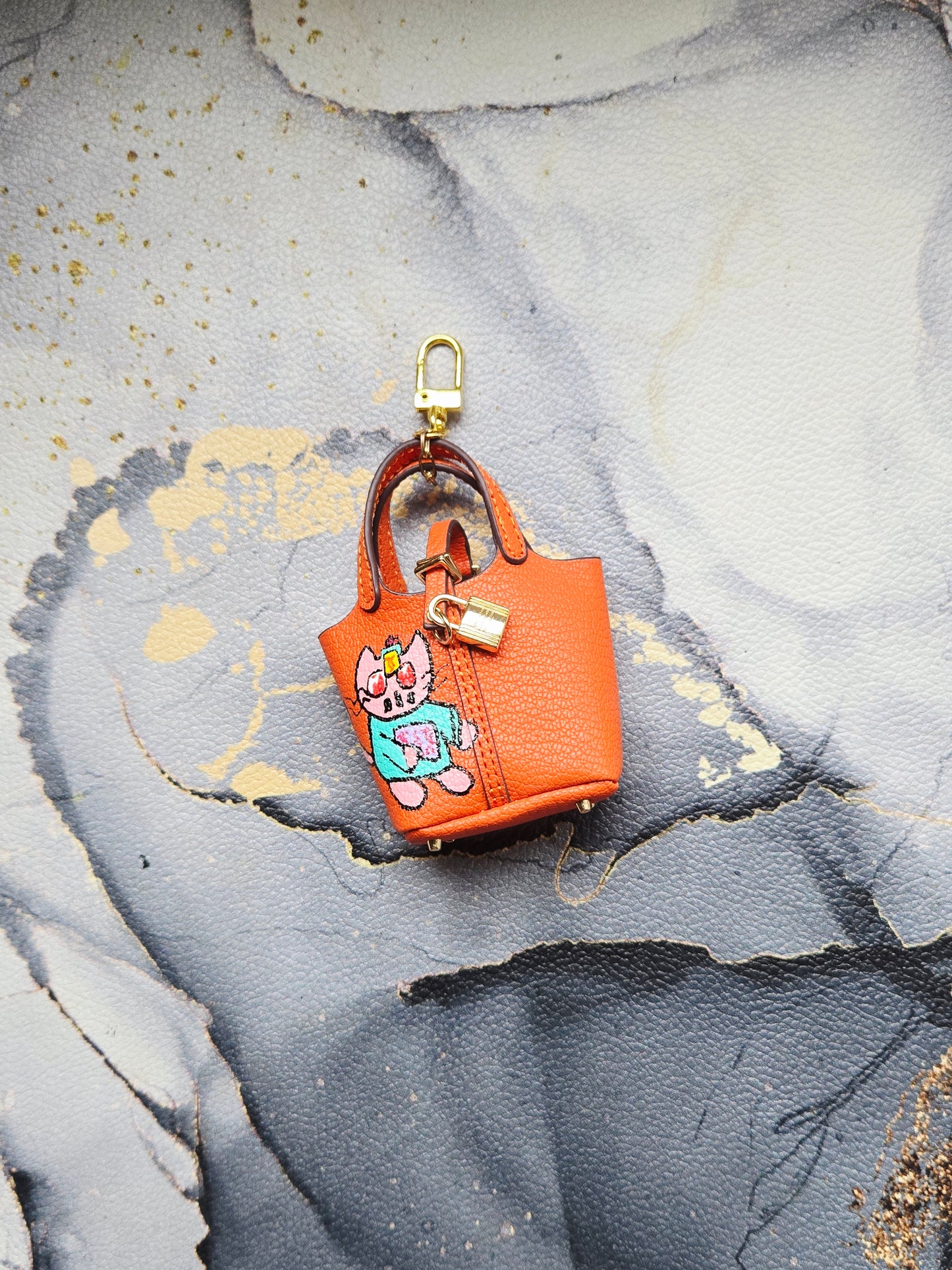 Orange Jiang Si Zombie Bag Charm