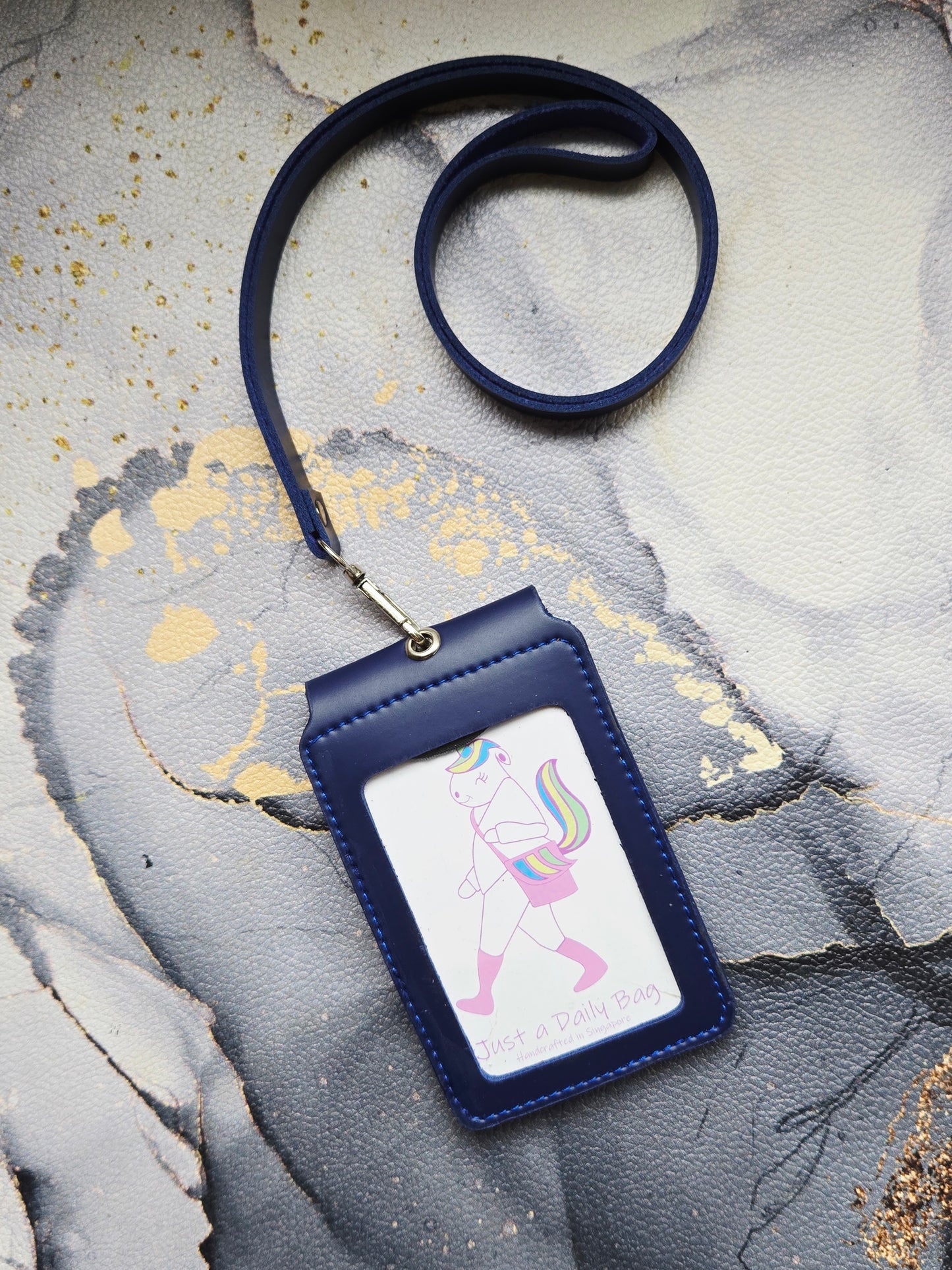 Tarot Cat Blue Lanyard Card Holder