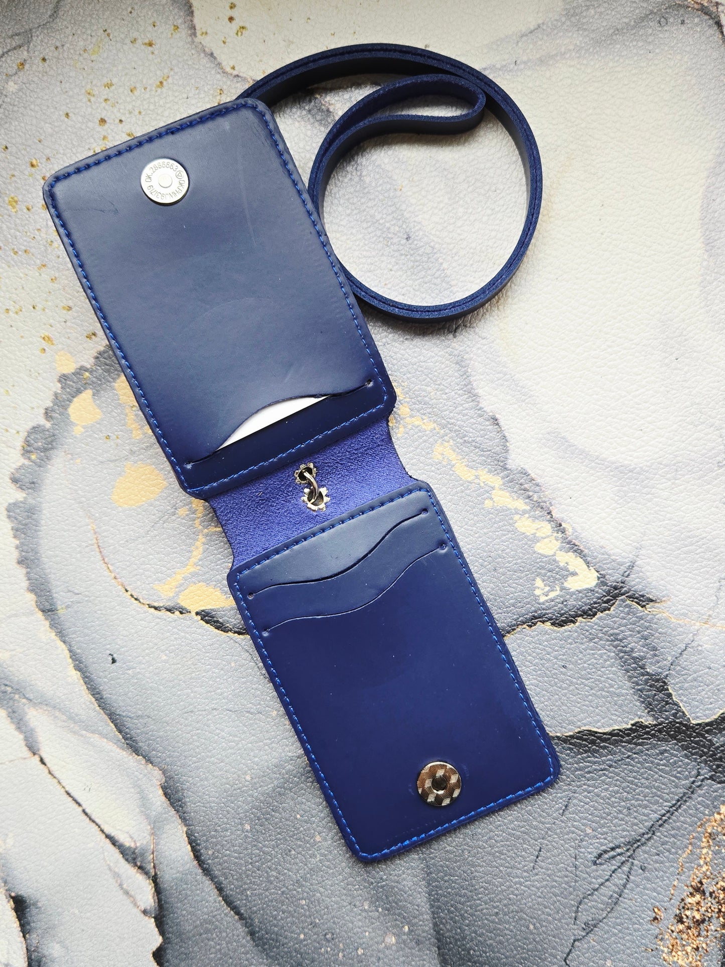 Tarot Cat Blue Lanyard Card Holder