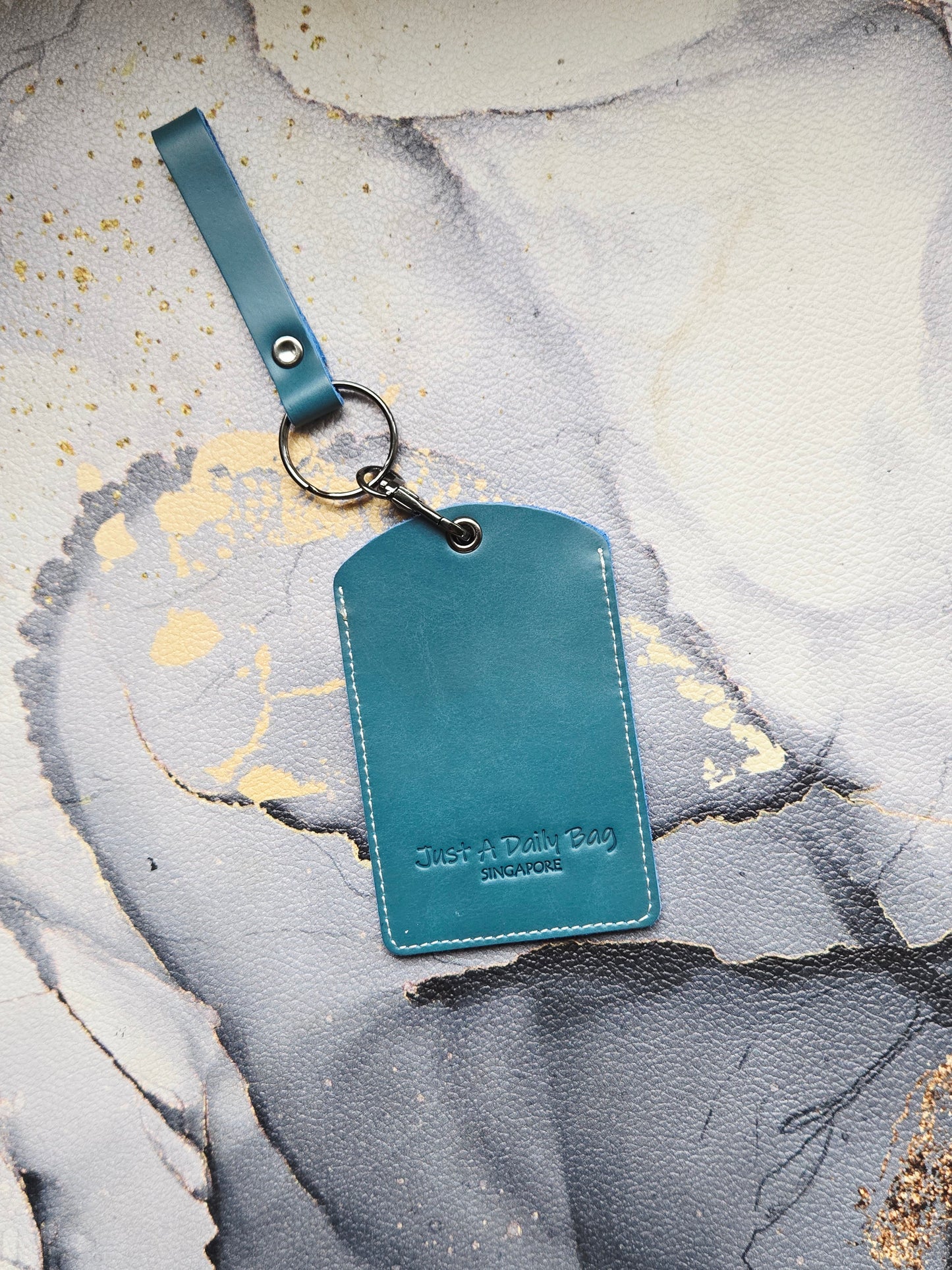 Tarot Cat Steel Blue Lanyard Card Holder