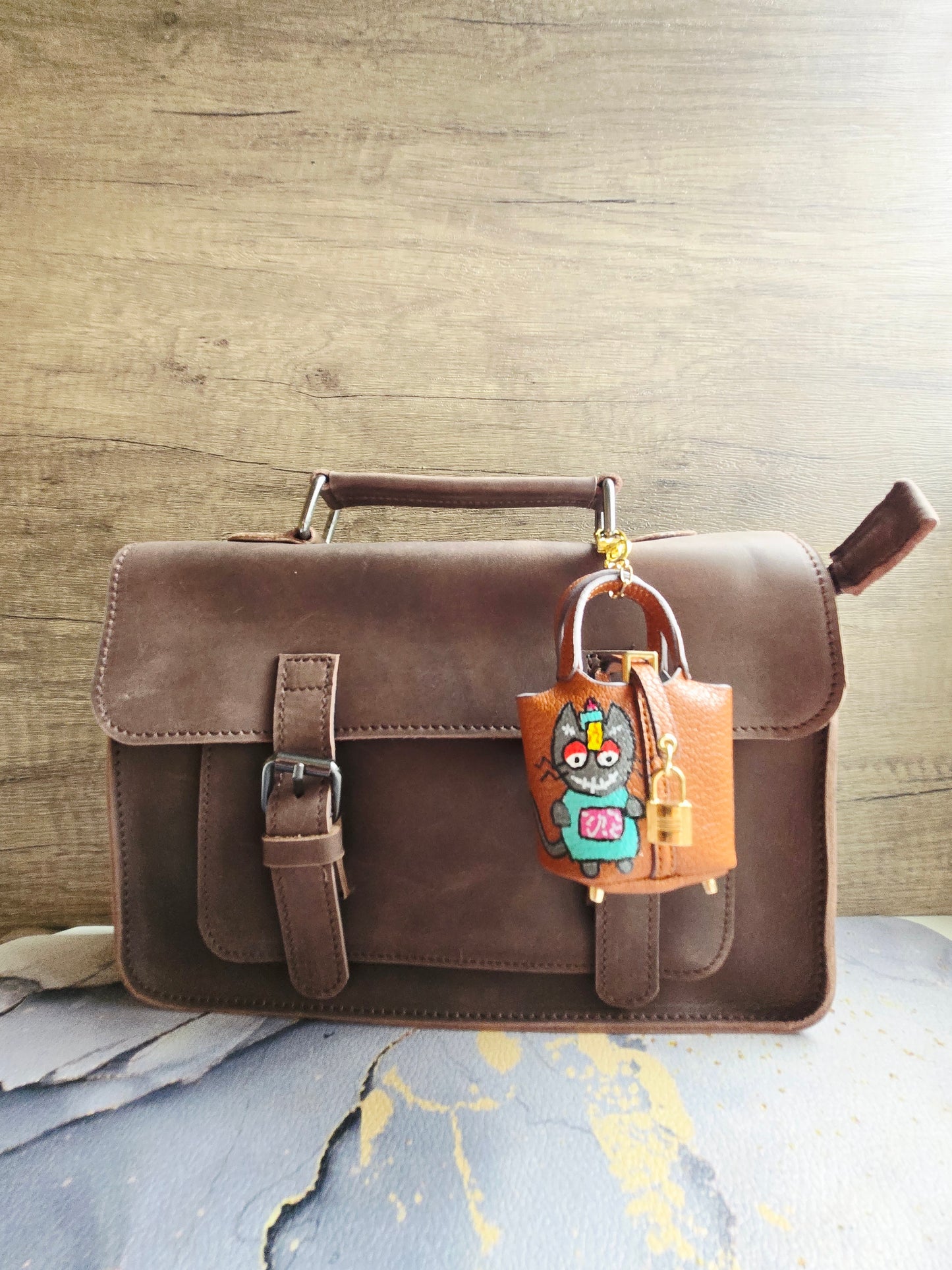 Tan Brown Jiang Si Zombie Bag Charm
