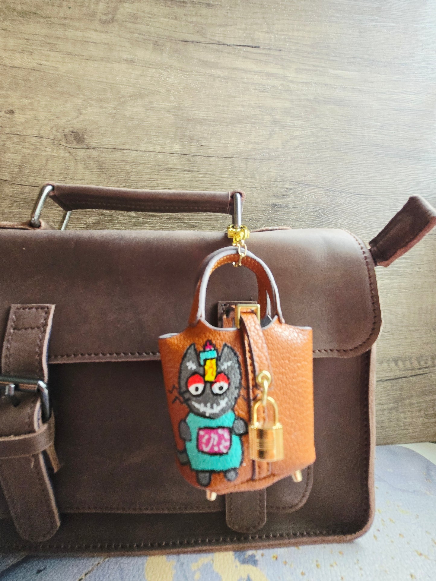 Tan Brown Jiang Si Zombie Bag Charm