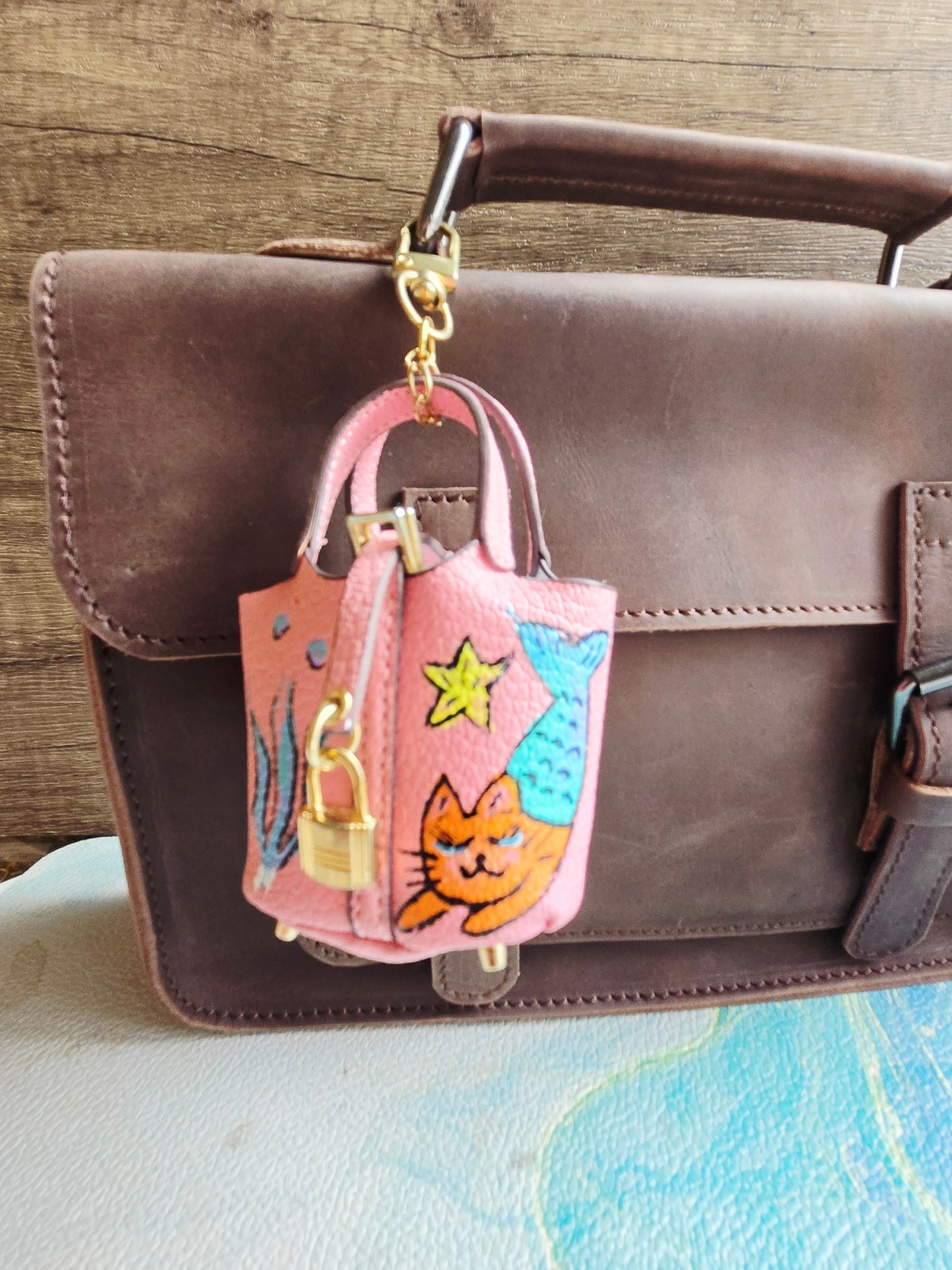 Pink Mermaid's Purse Bag Charm