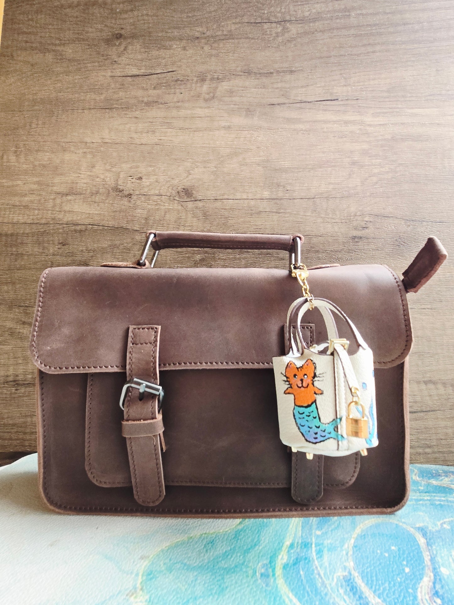 White Mermaid's Purse Bag Charm