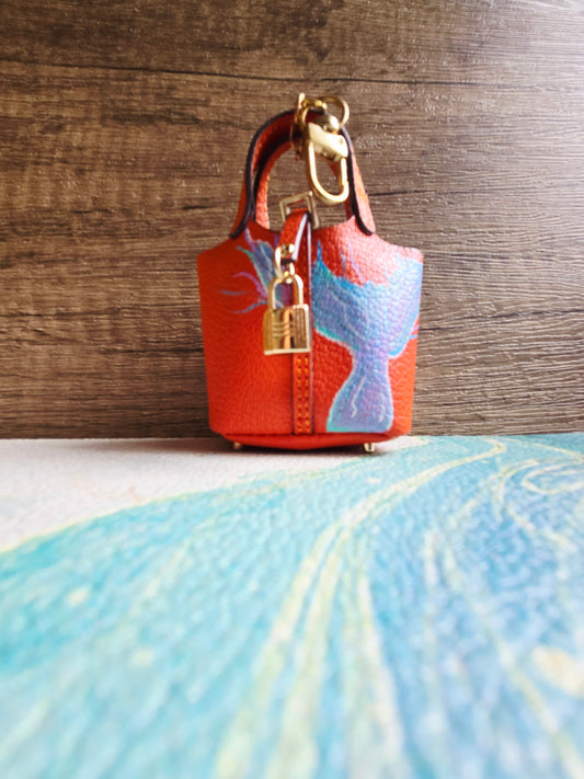 Orange Mermaid's Purse Bag Charm