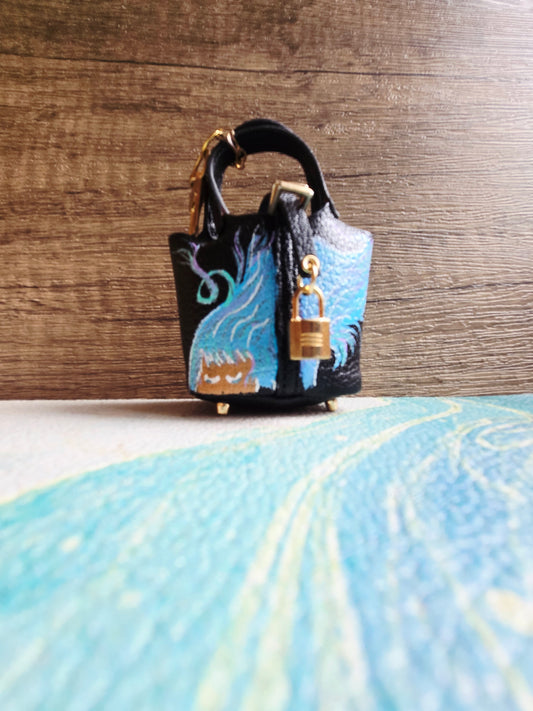 Black Mermaid's Purse Bag Charm