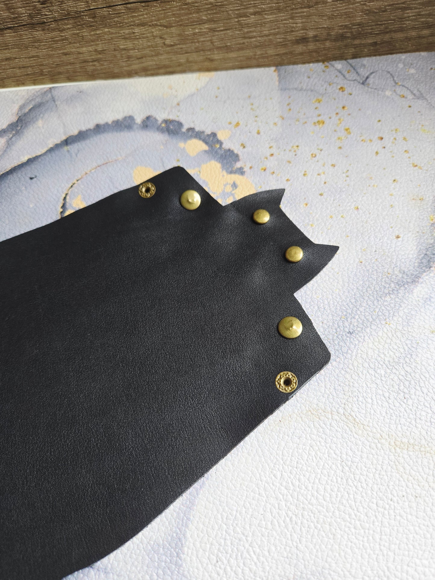Leather Black Cat Collapsible Trays