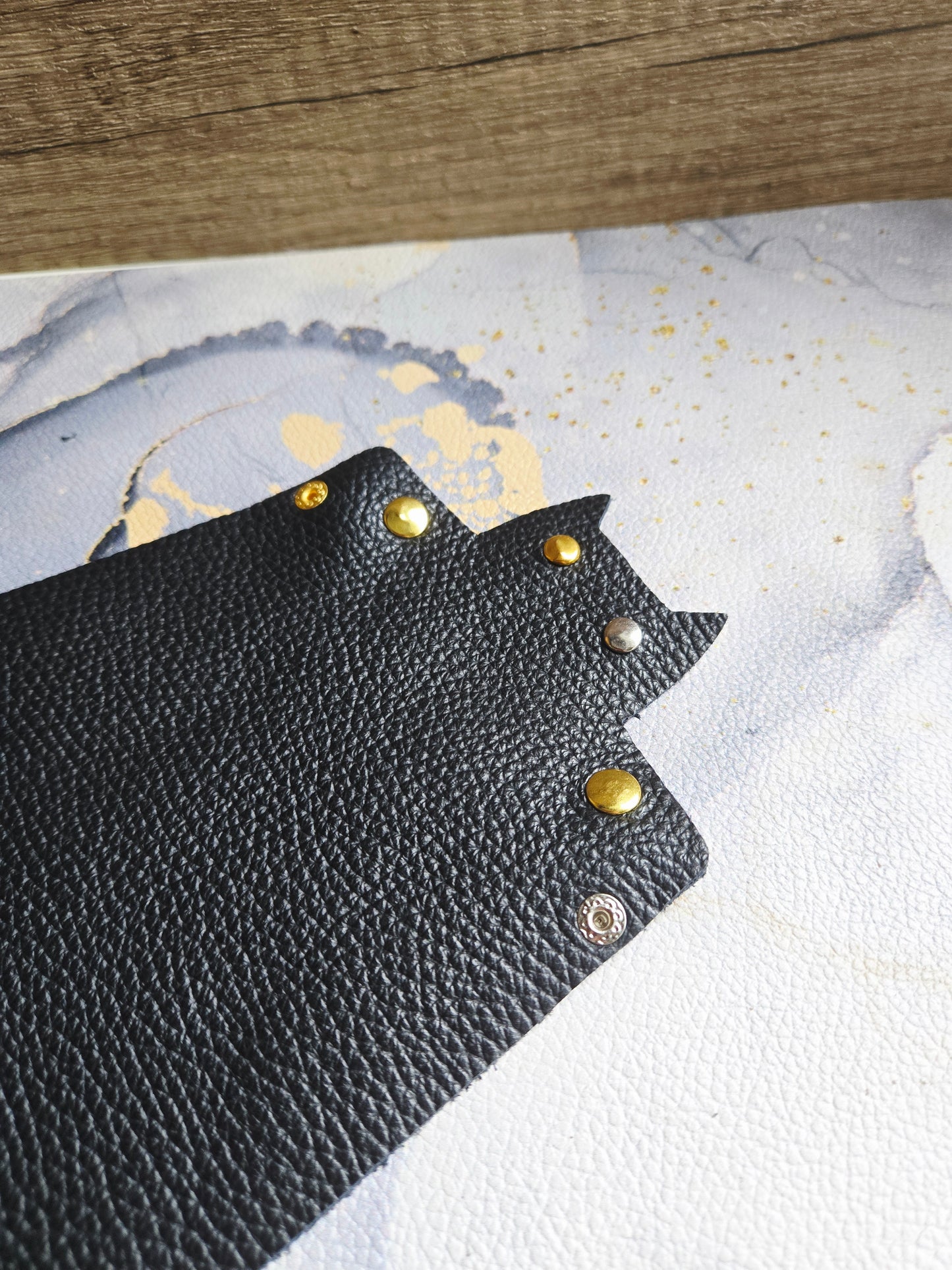 Leather Black Cat Collapsible Trays