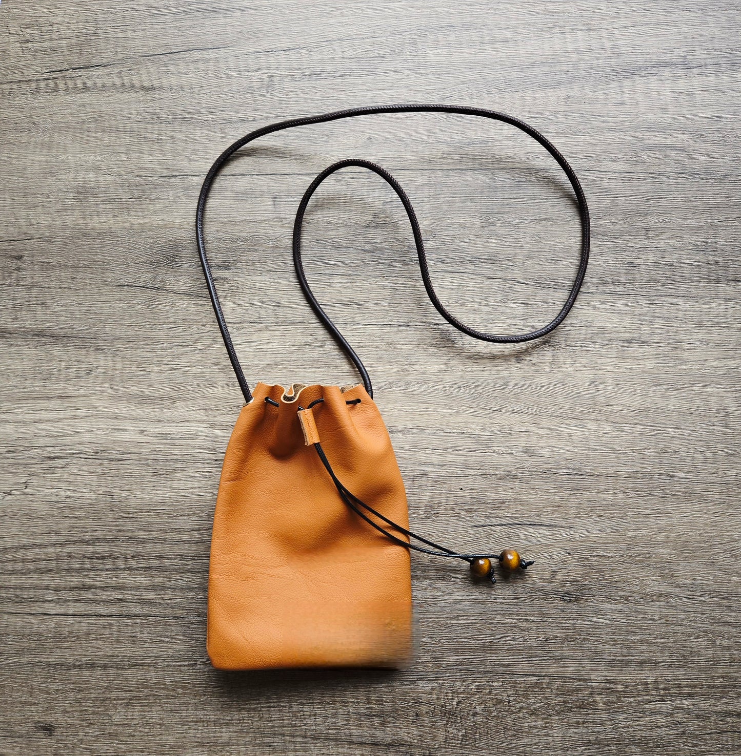 Handmade medieval drawstring bag