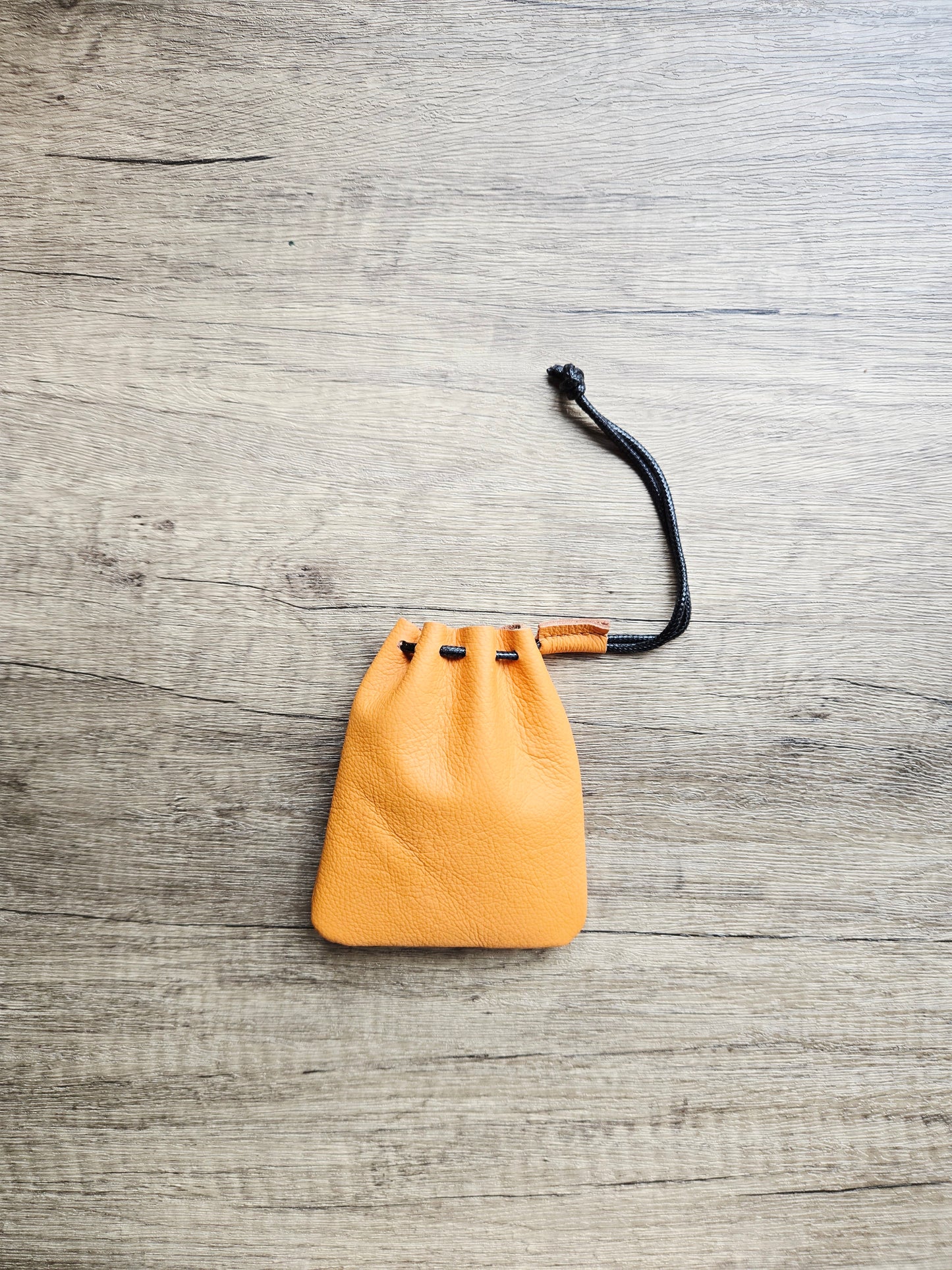 Handmade medieval drawstring pouch