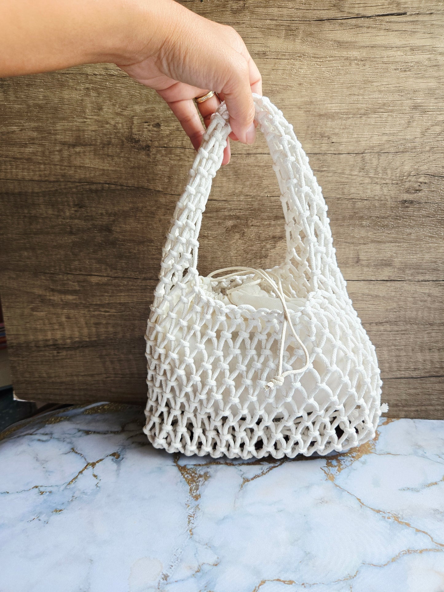 The Knotty Secret Society - White Macramé Hotdog Bun