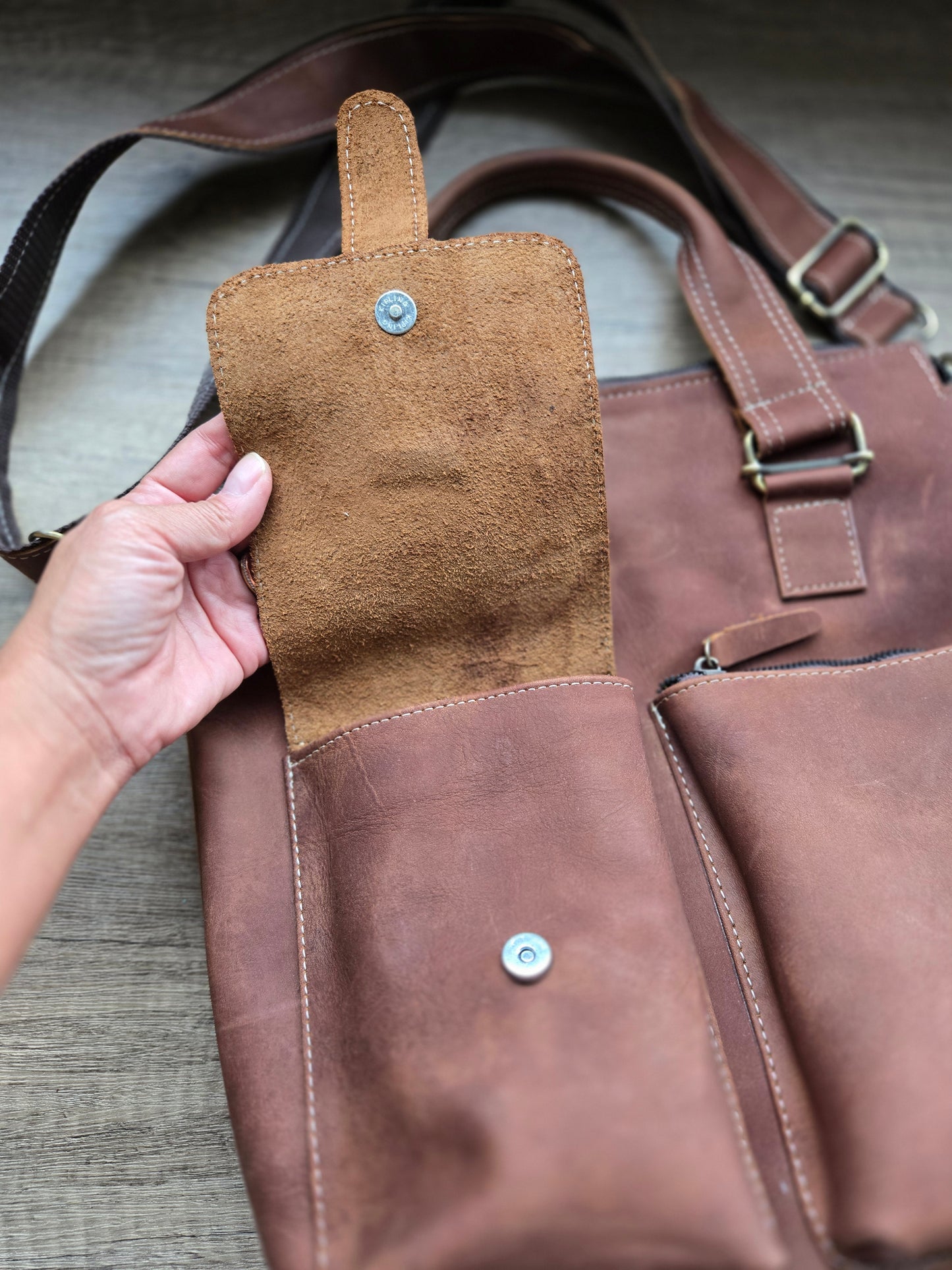 Handmade Leather Tote Bag