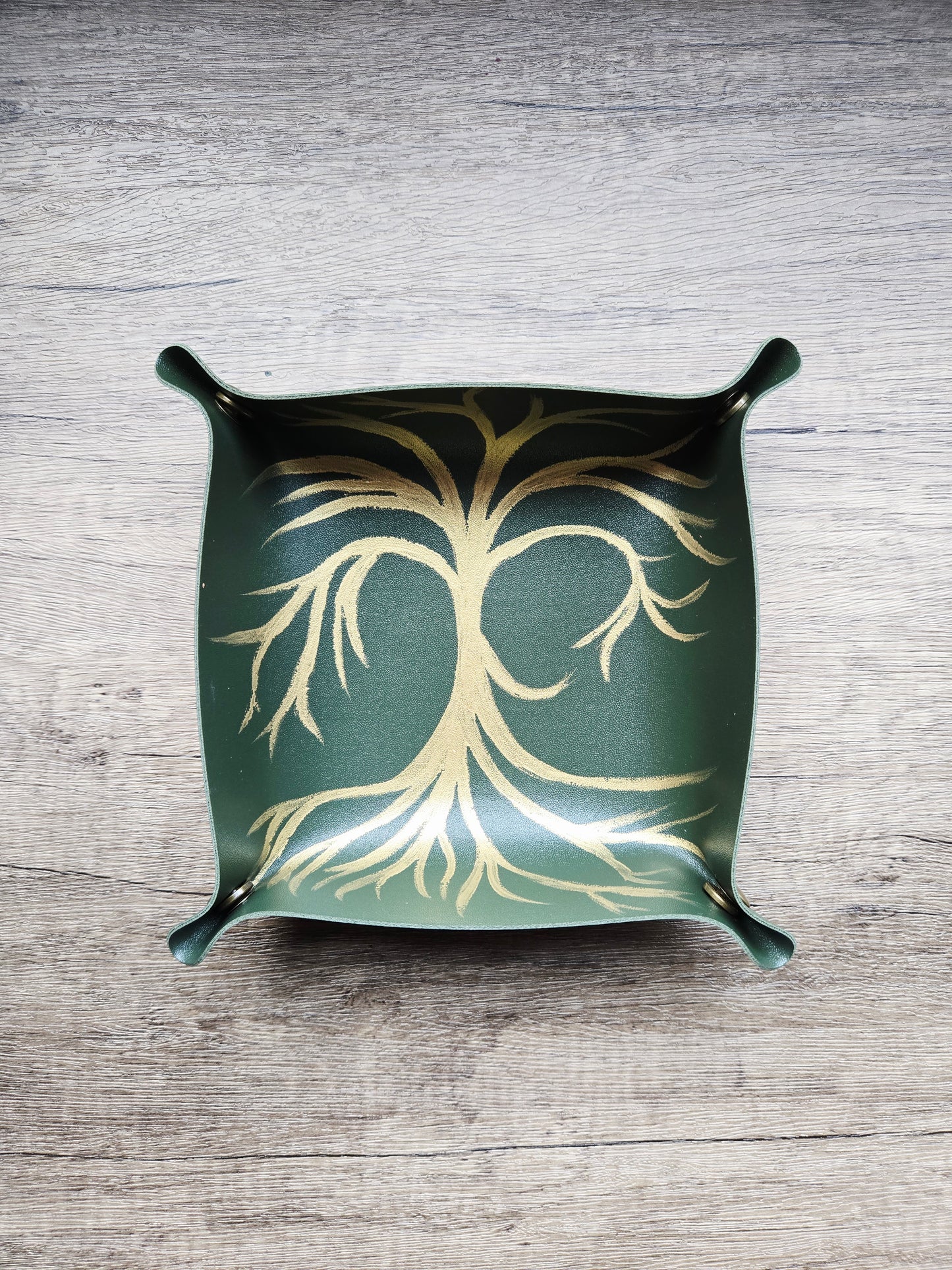 L'Arbor Aureum- Green Trinket Tray